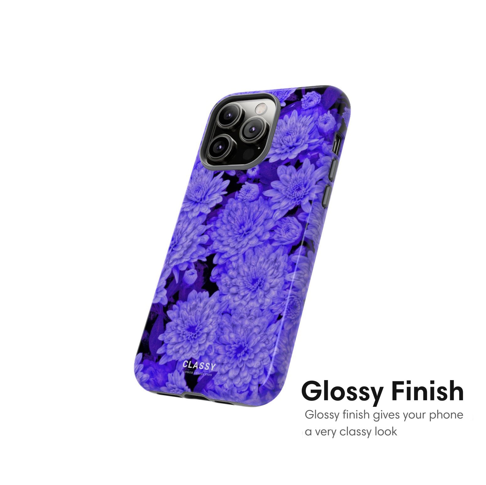 Purple Flowers Tough Case glossy