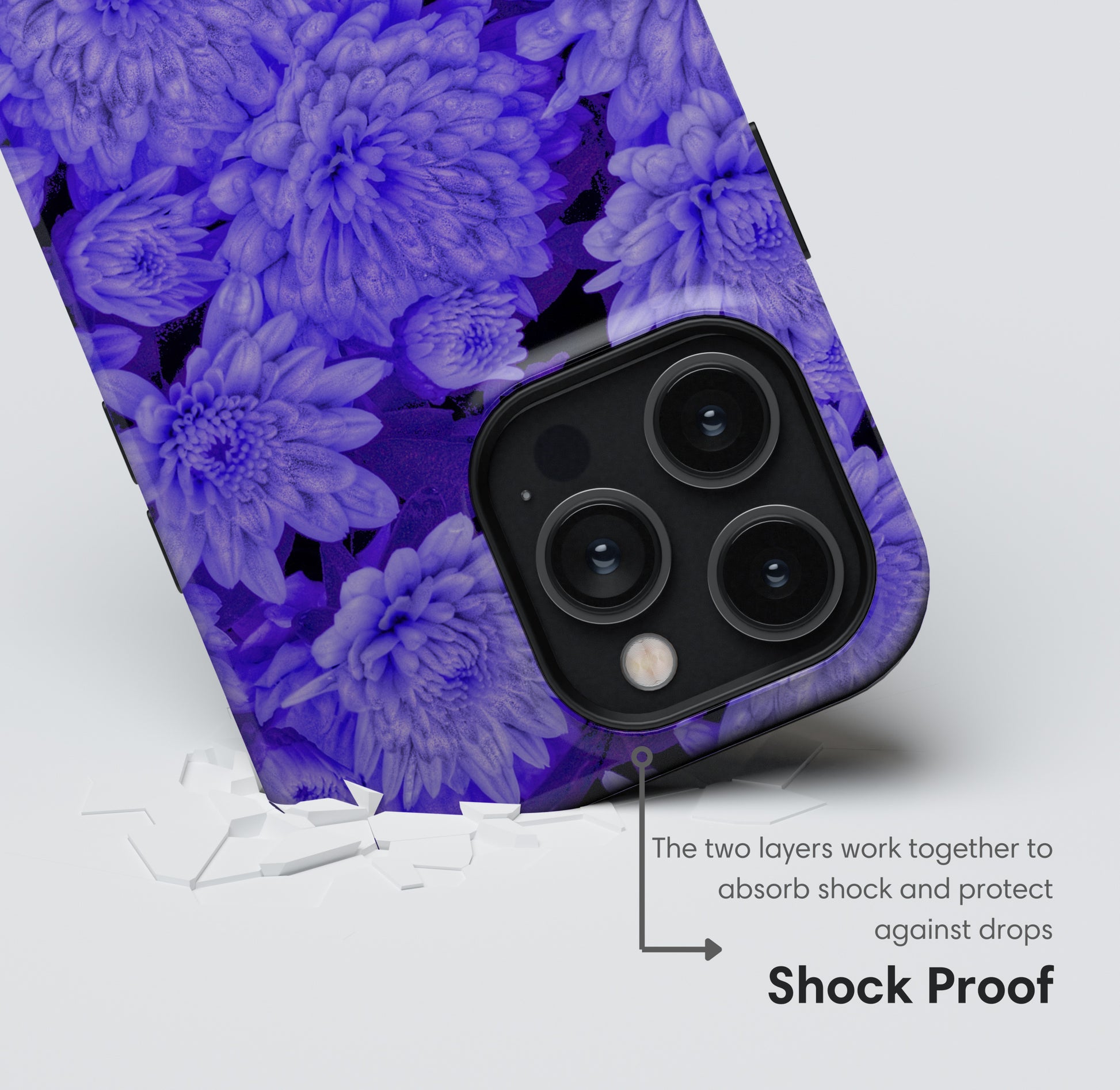 Purple Flowers Tough Case shockproof