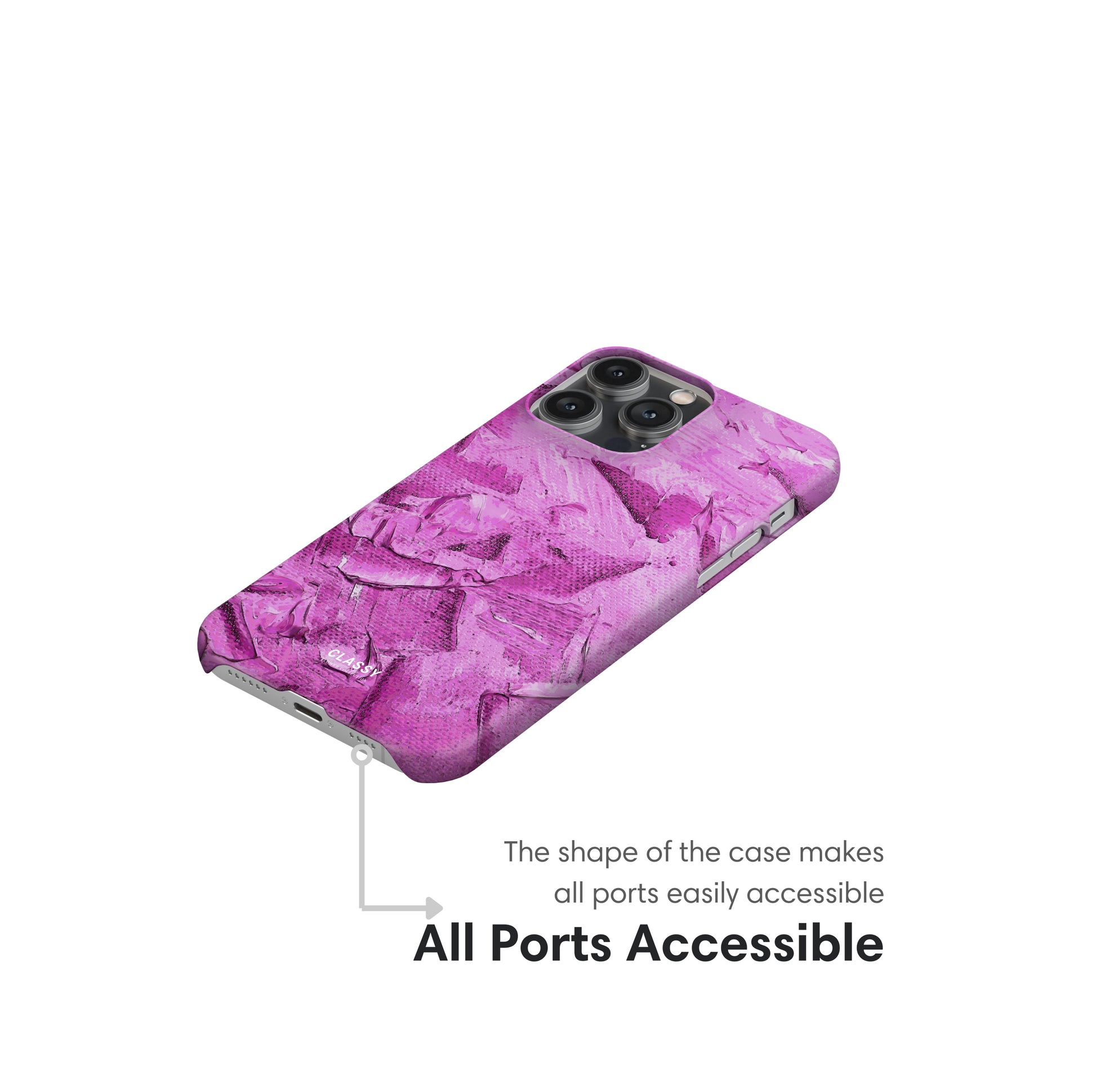 Purple Pattern Snap Case ports