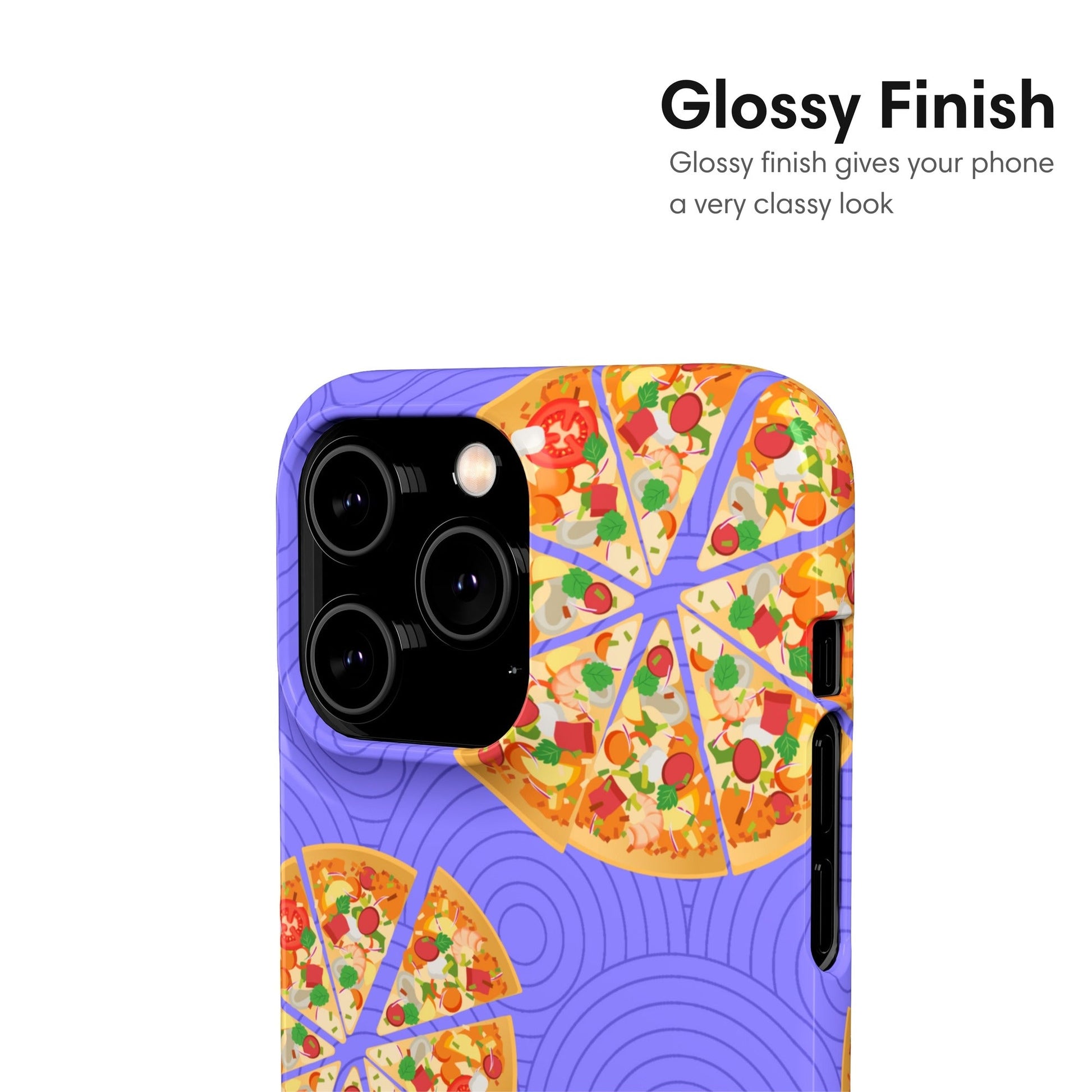 Purple Pizza Snap Case glossy