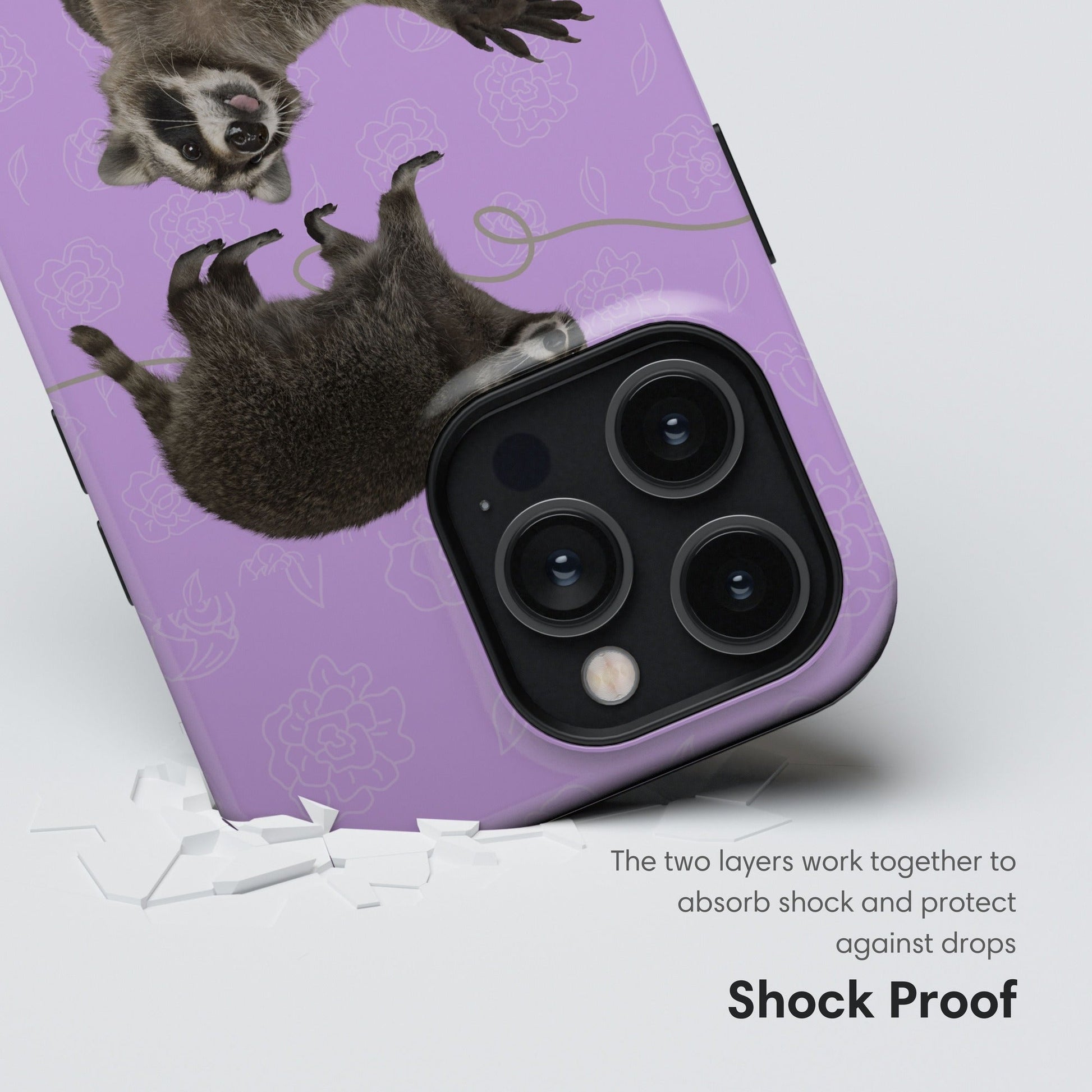 Purple Raccoons Tough Case shockproof