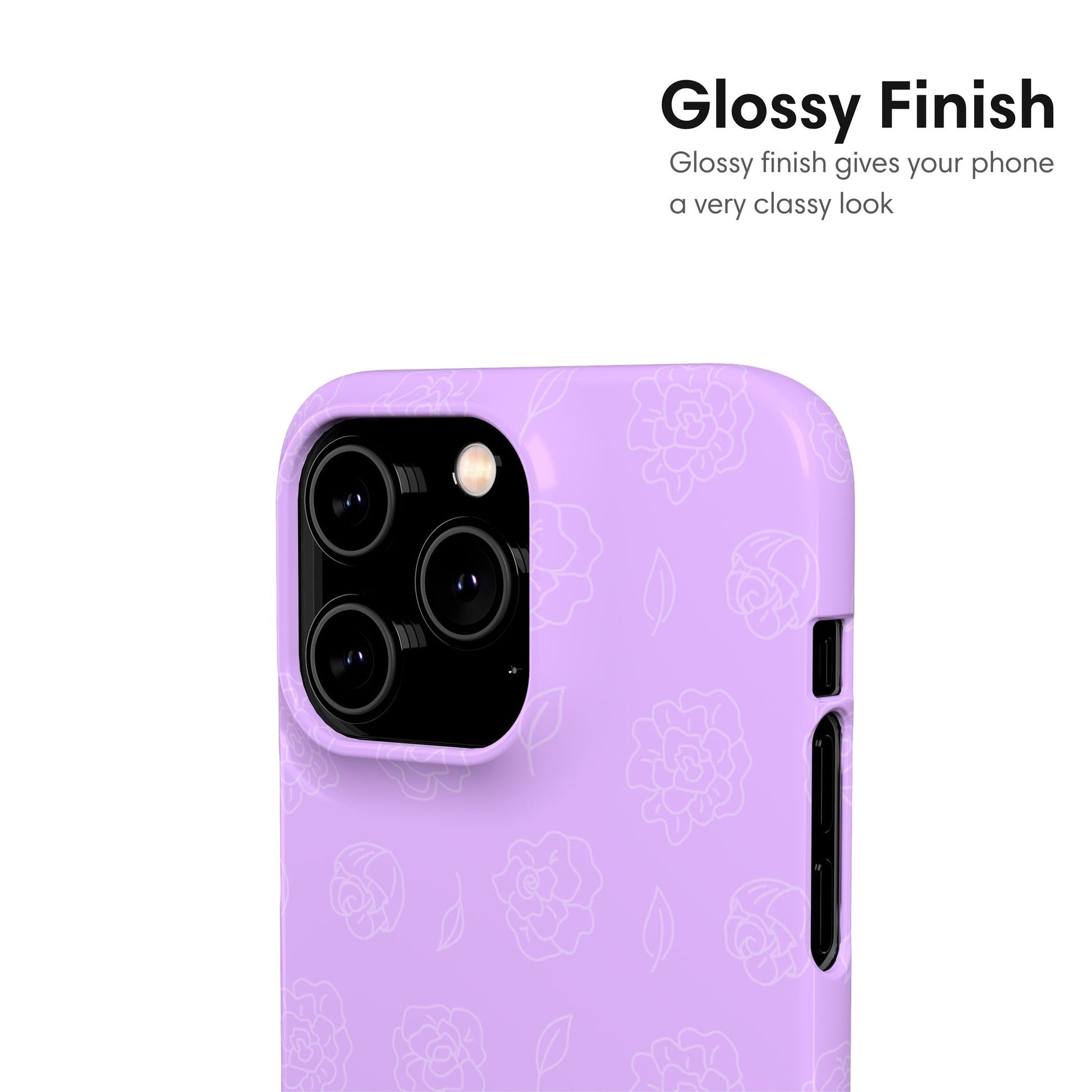 Purple Roses Snap Case glossy