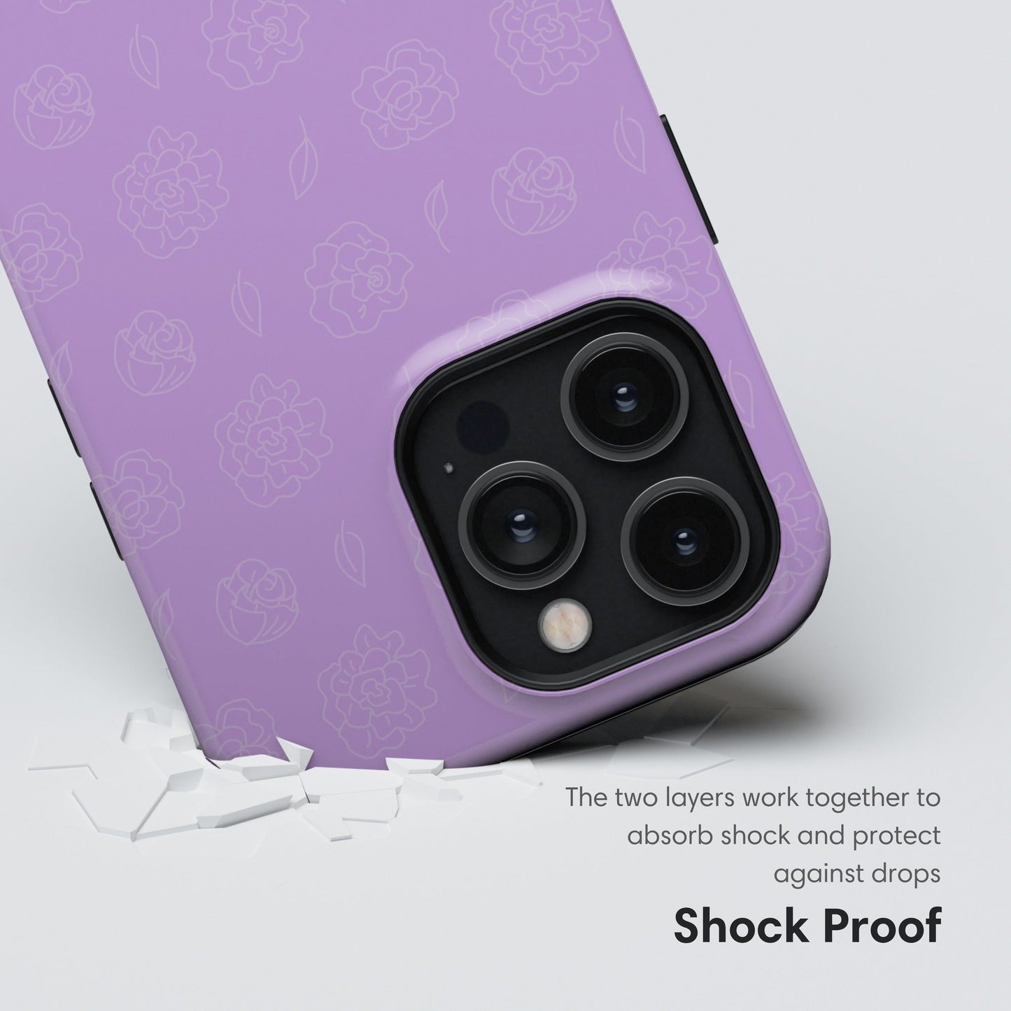 Purple Roses Tough Case shockproof