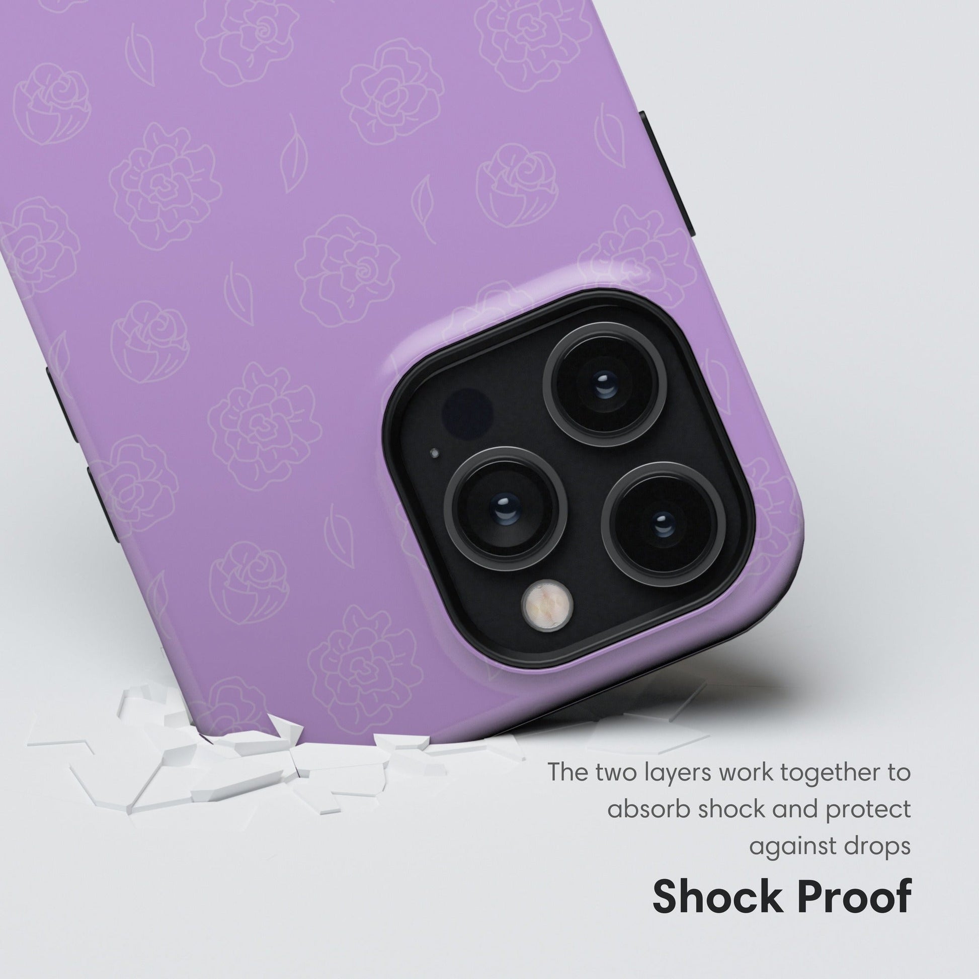 Purple Roses Tough Case shockproof