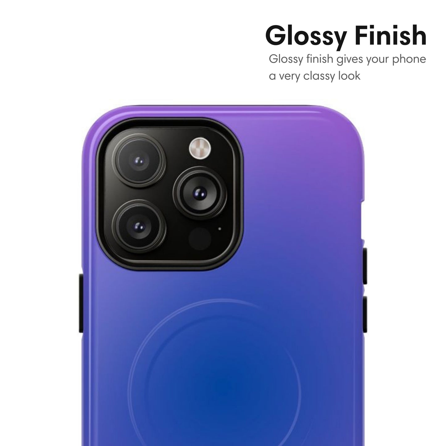 Purple and Blue Ombre MagSafe Tough Case glossy