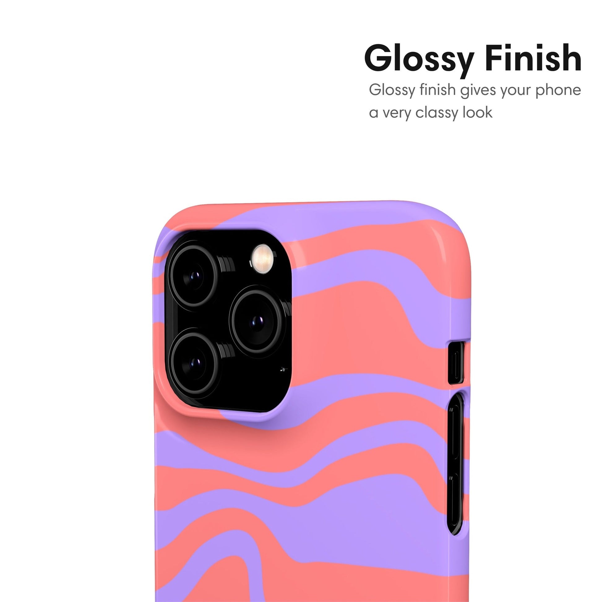 Purple and Red Swirl Snap Case glossy
