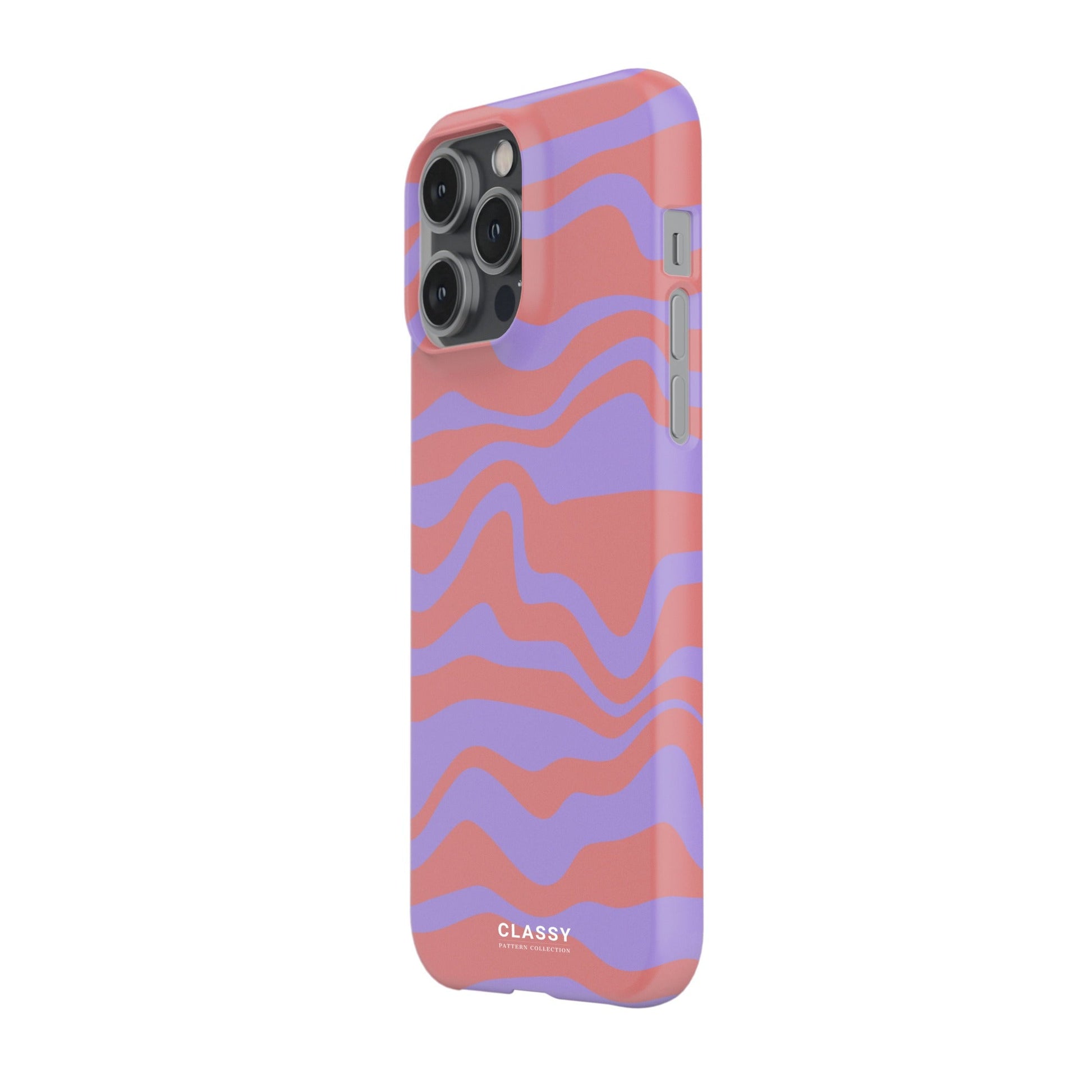 Purple and Red Swirl Snap Case side