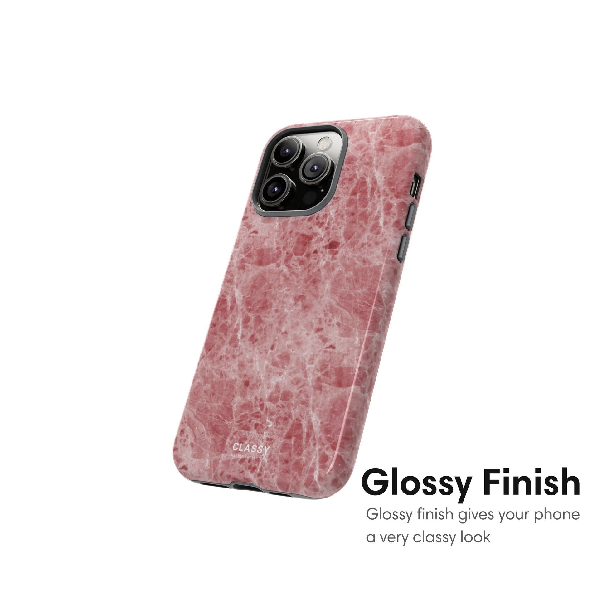 Red Marble Tough Case glossy