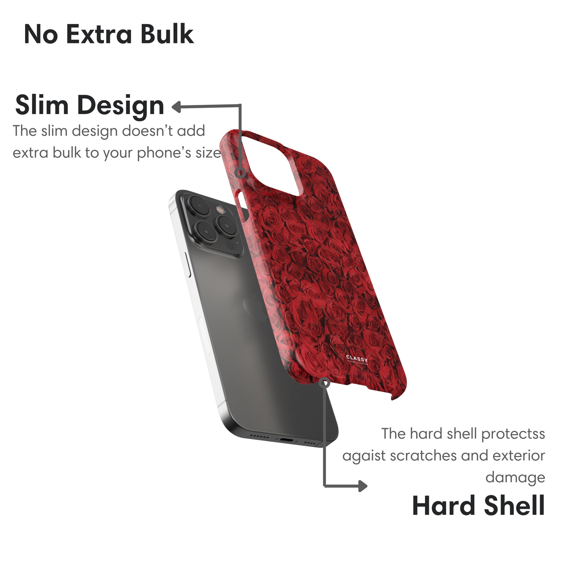 Red Roses Snap Case layers