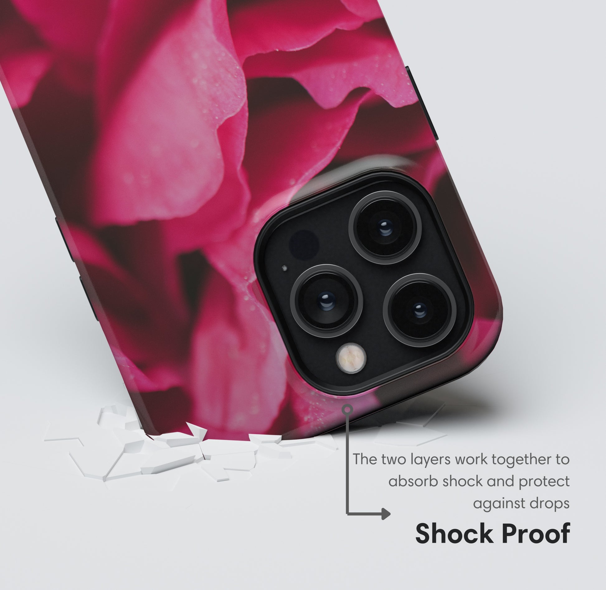 Rose Pink Flower Tough Case shockproof