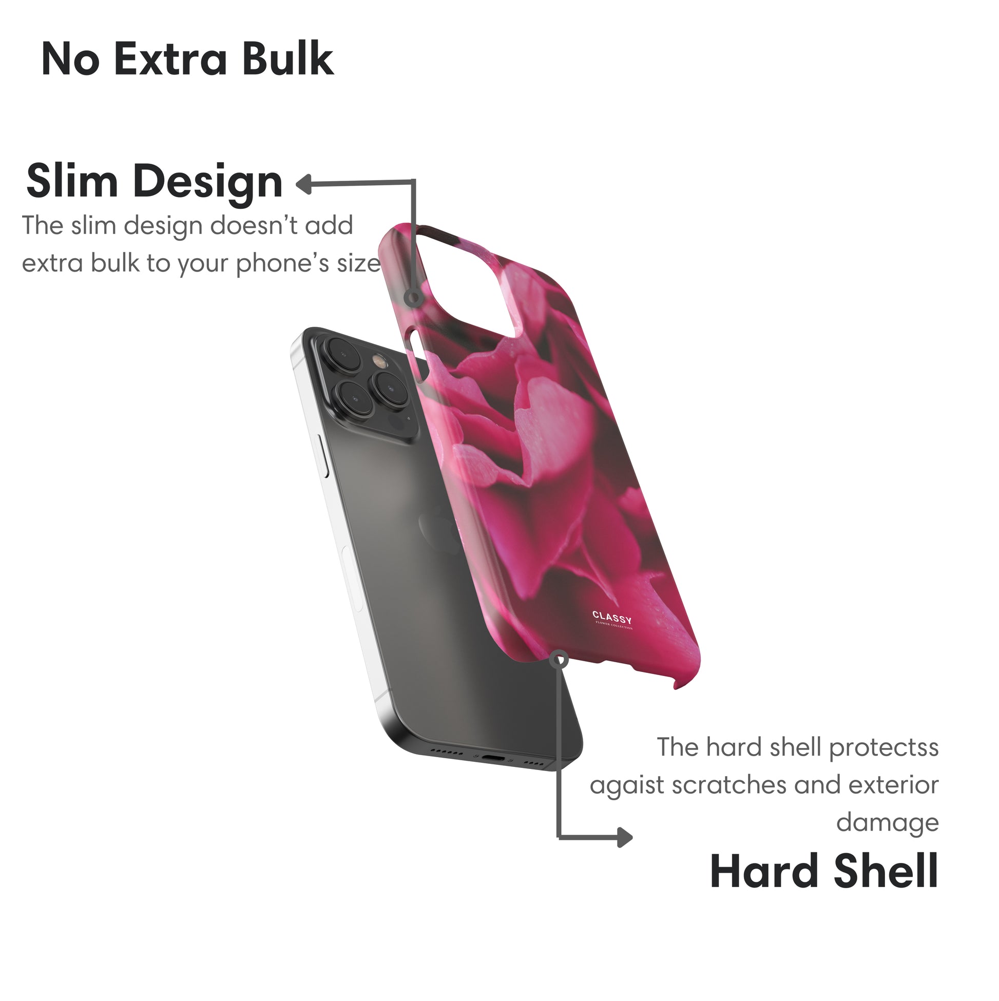 Rose Pink Flowers Snap Case layers