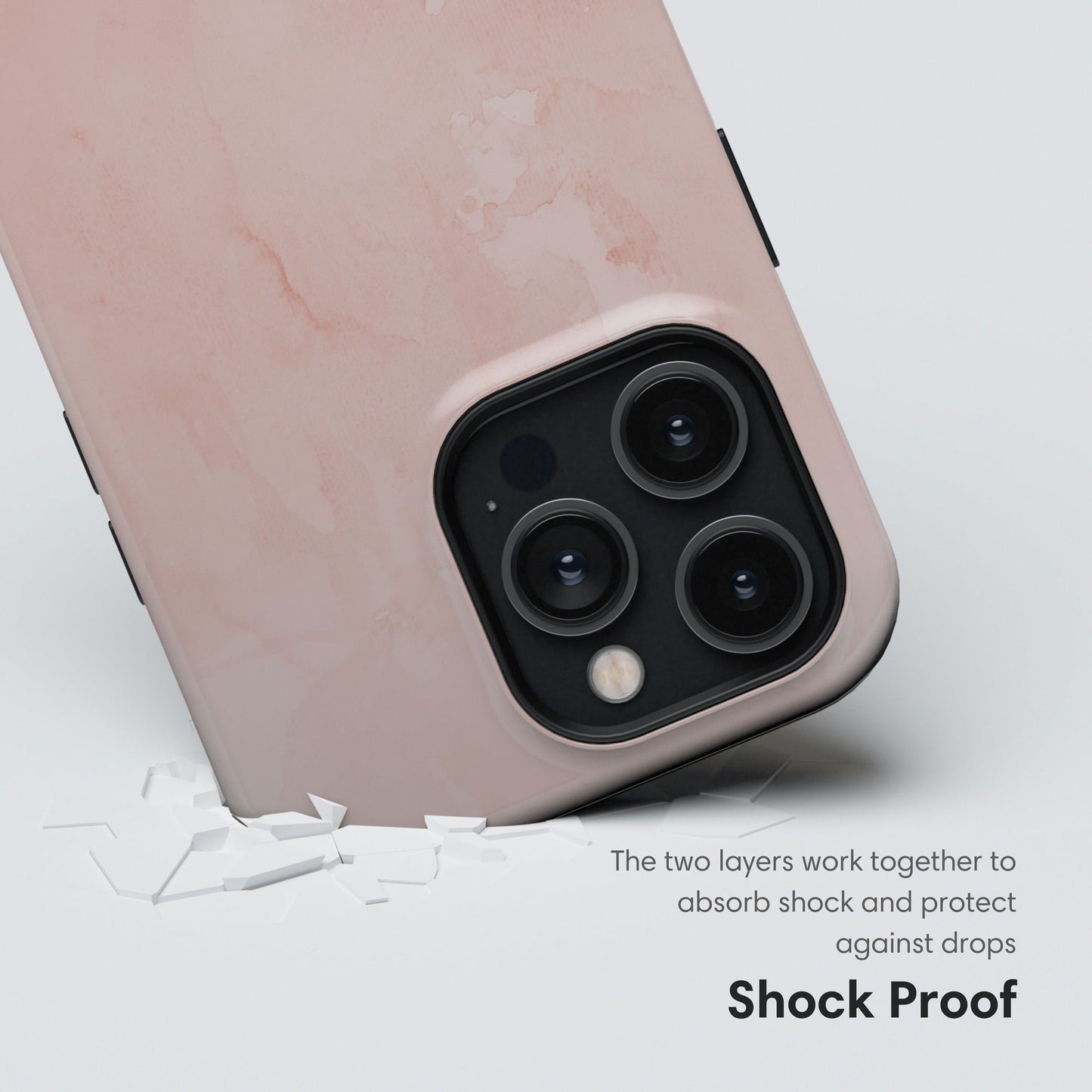 Simple Marble Light Pink Tough Case shockproof