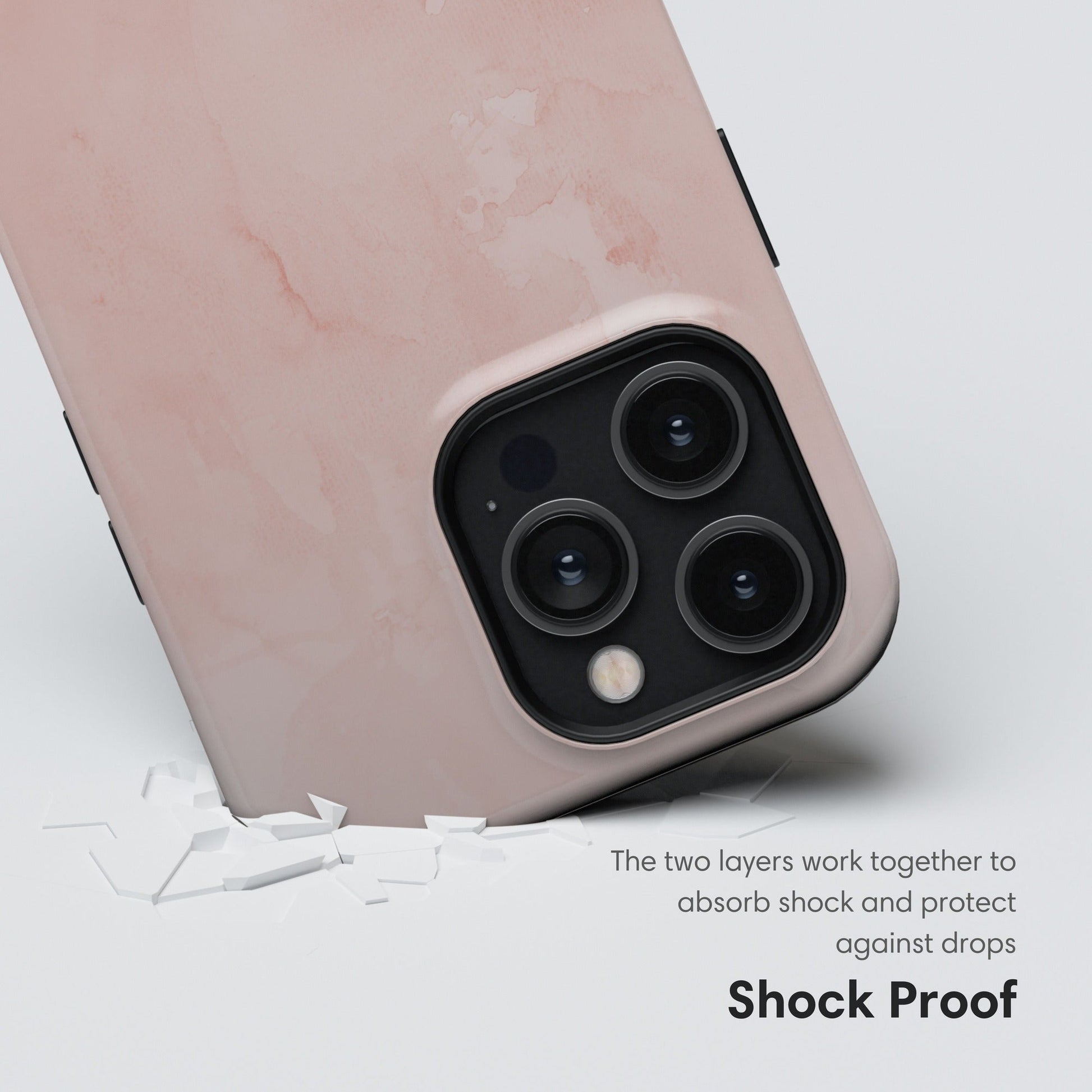 Simple Marble Light Pink Tough Case shockproof