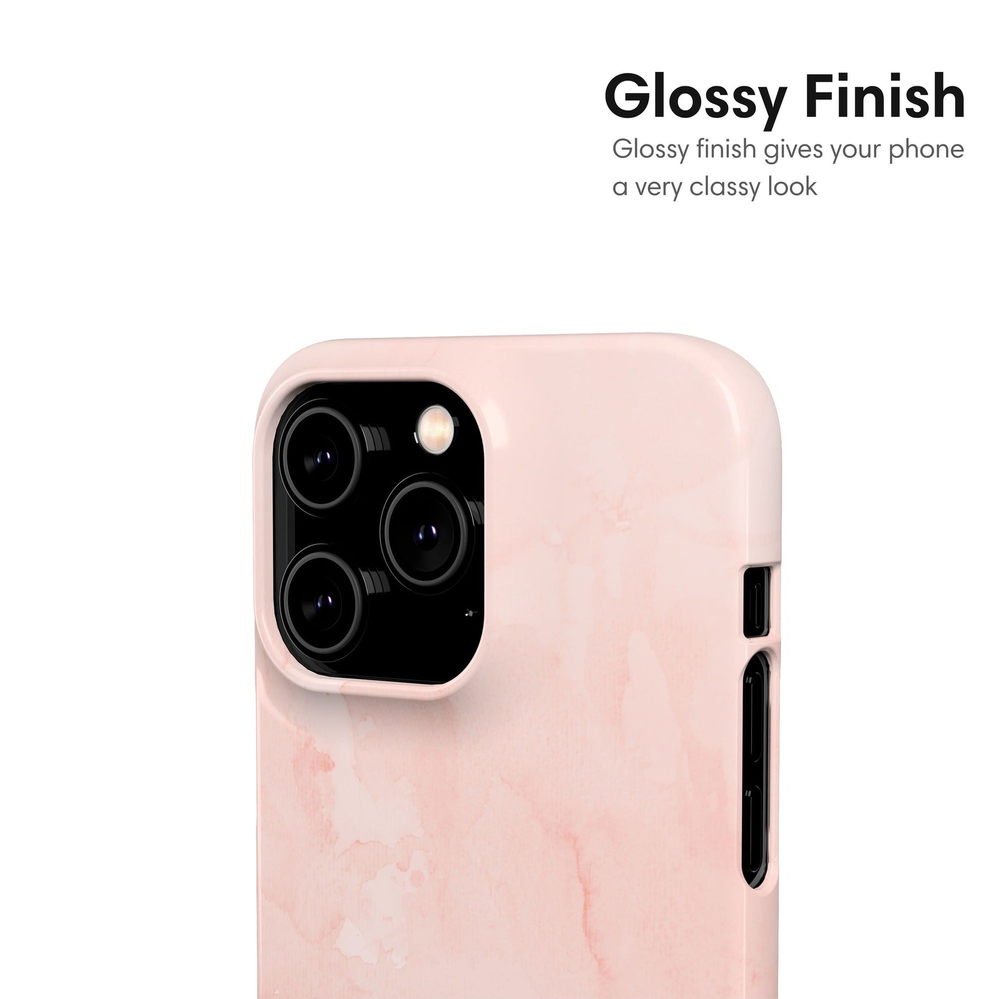 Simple Pink Marble Snap Case glossy