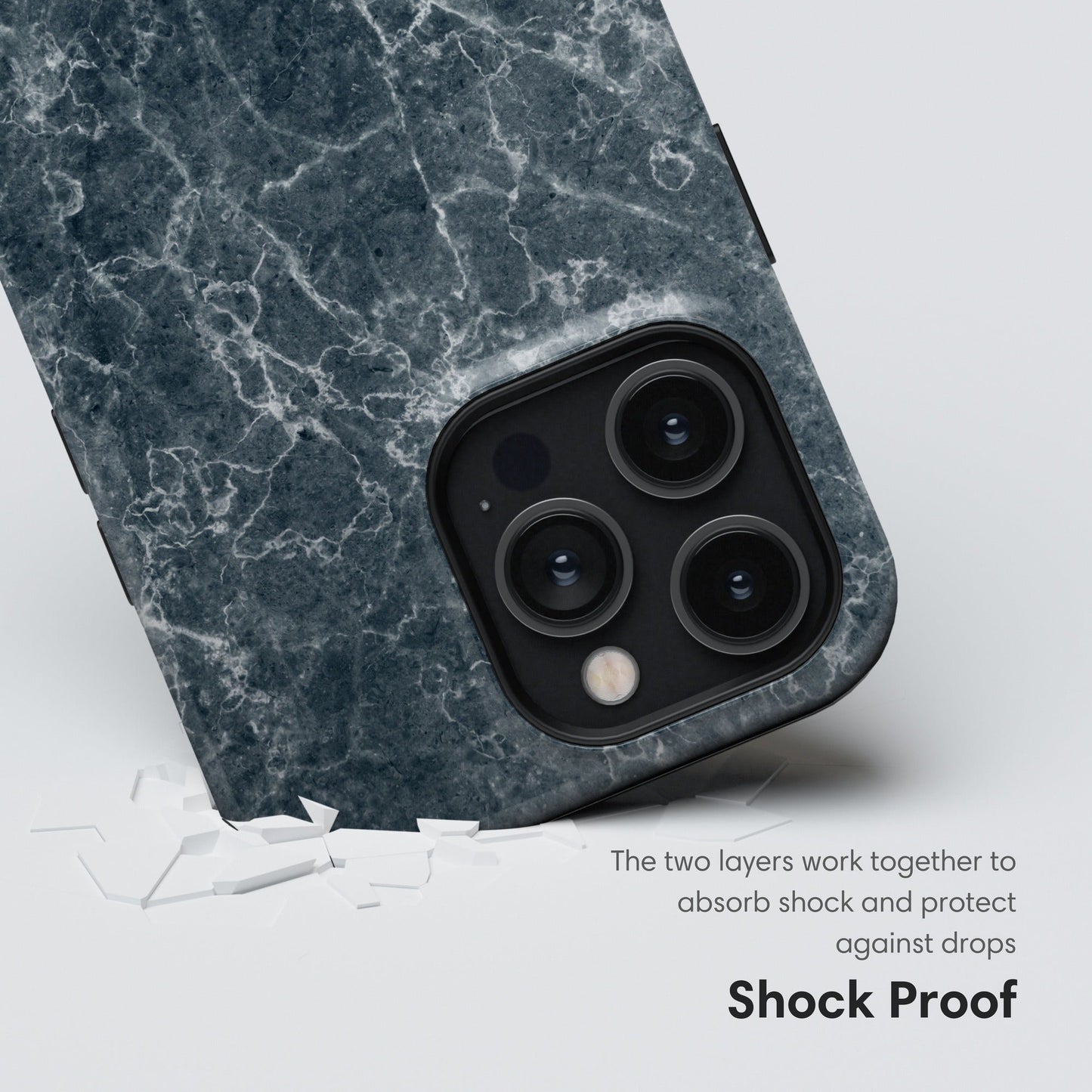 Teal Marble Tough Case shockproof