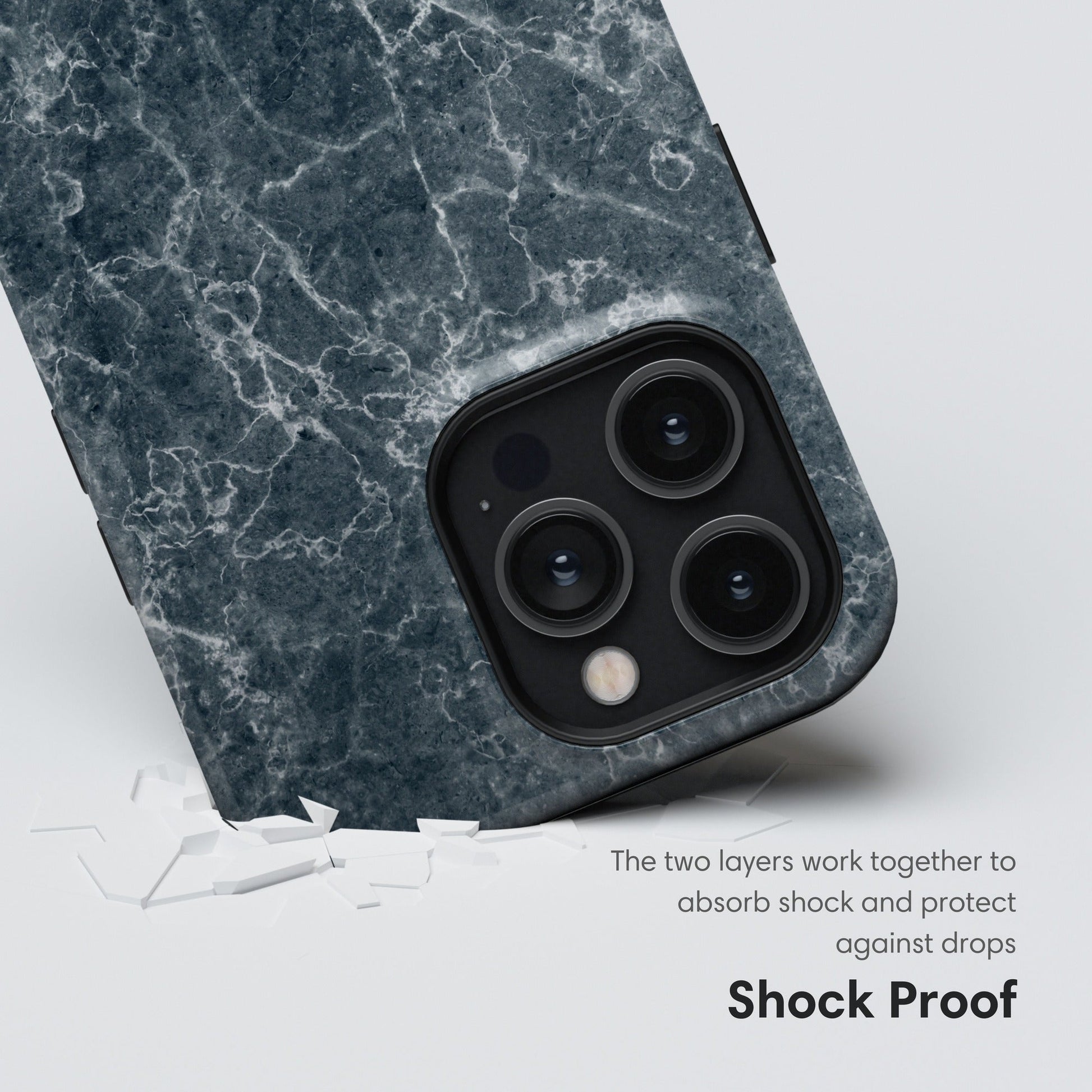 Teal Marble Tough Case shockproof