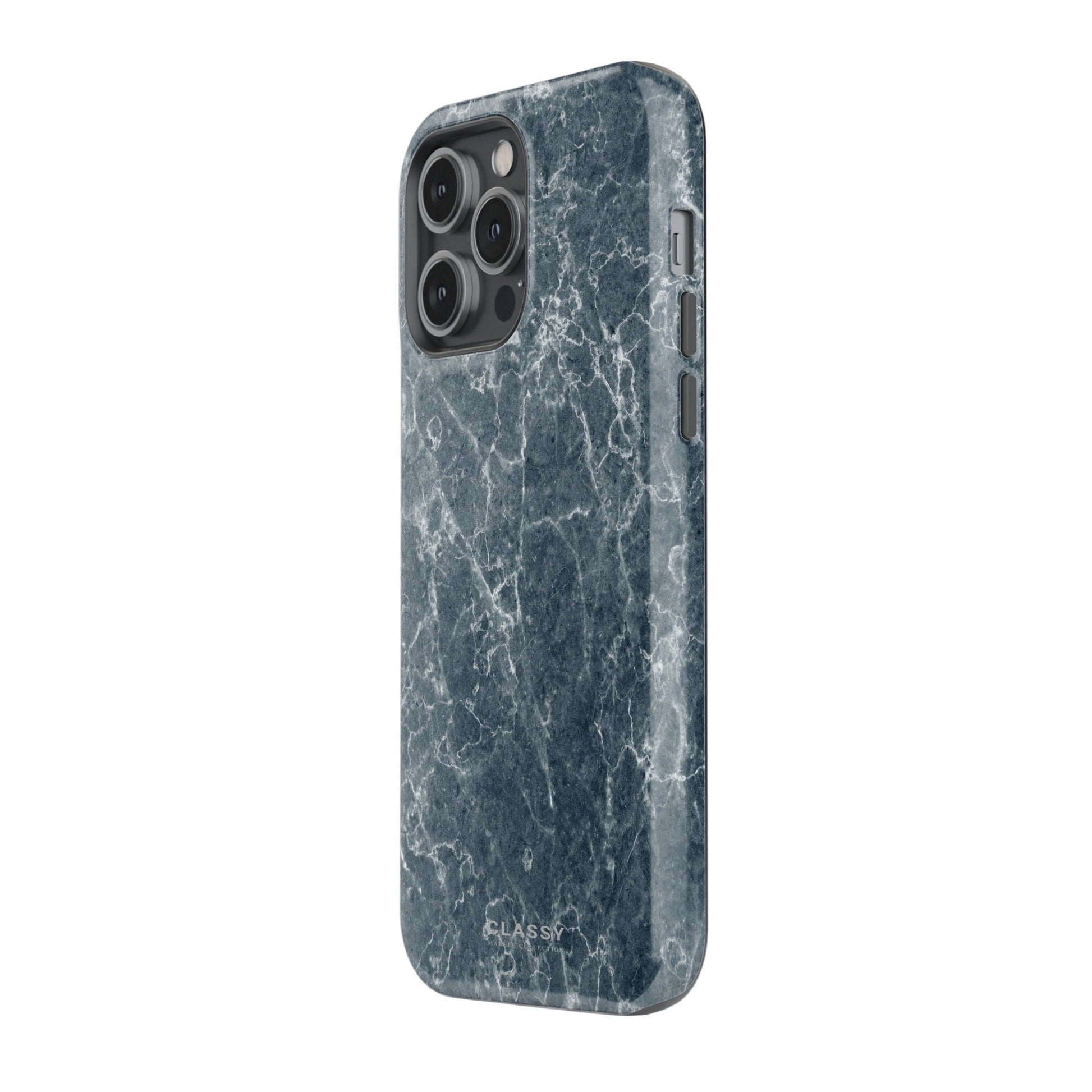 Teal Marble Tough Case side