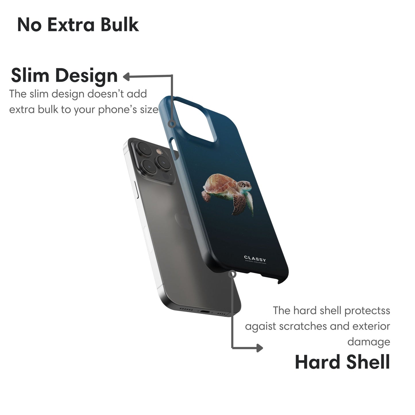 Turtle in Ocean Snap Case layers