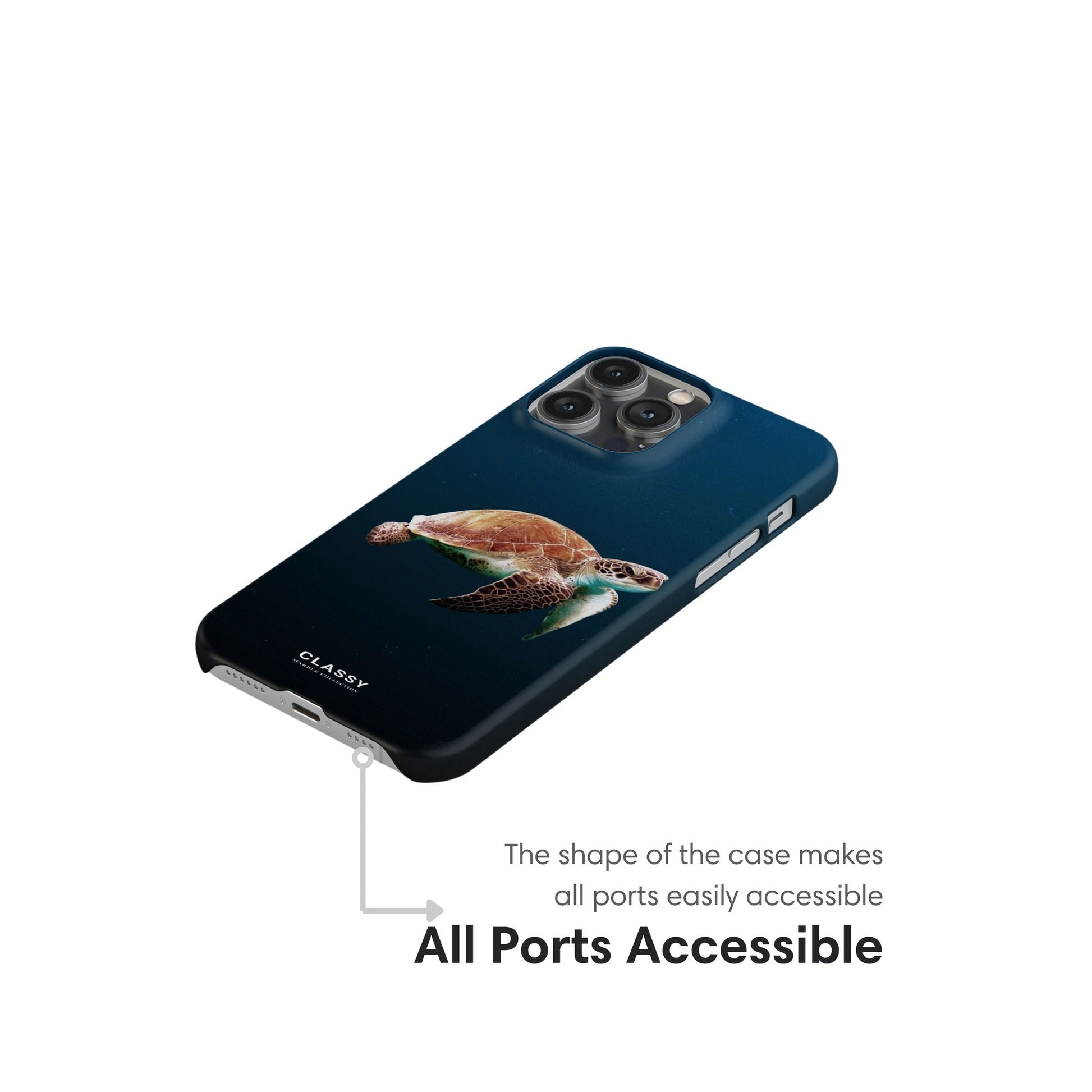 Turtle in Ocean Snap Case ports
