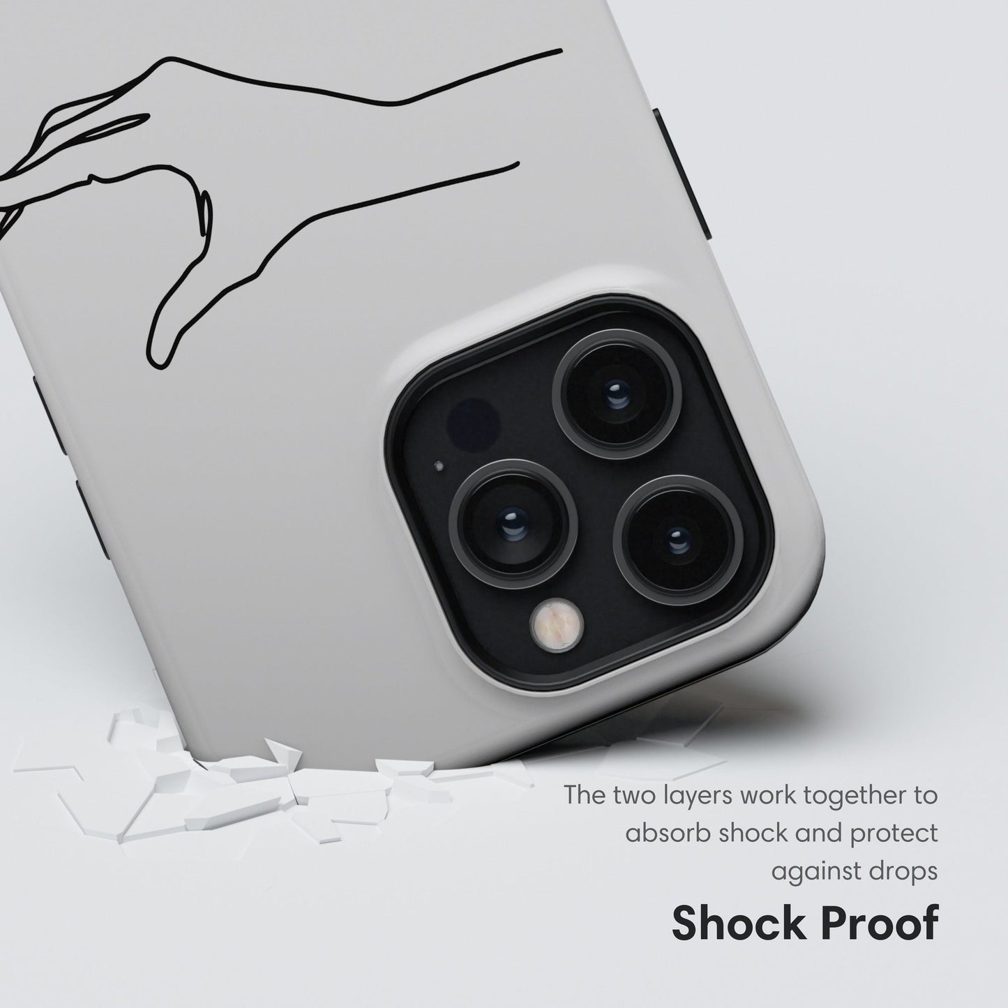 White Couple Left Hand Tough Case shockproof