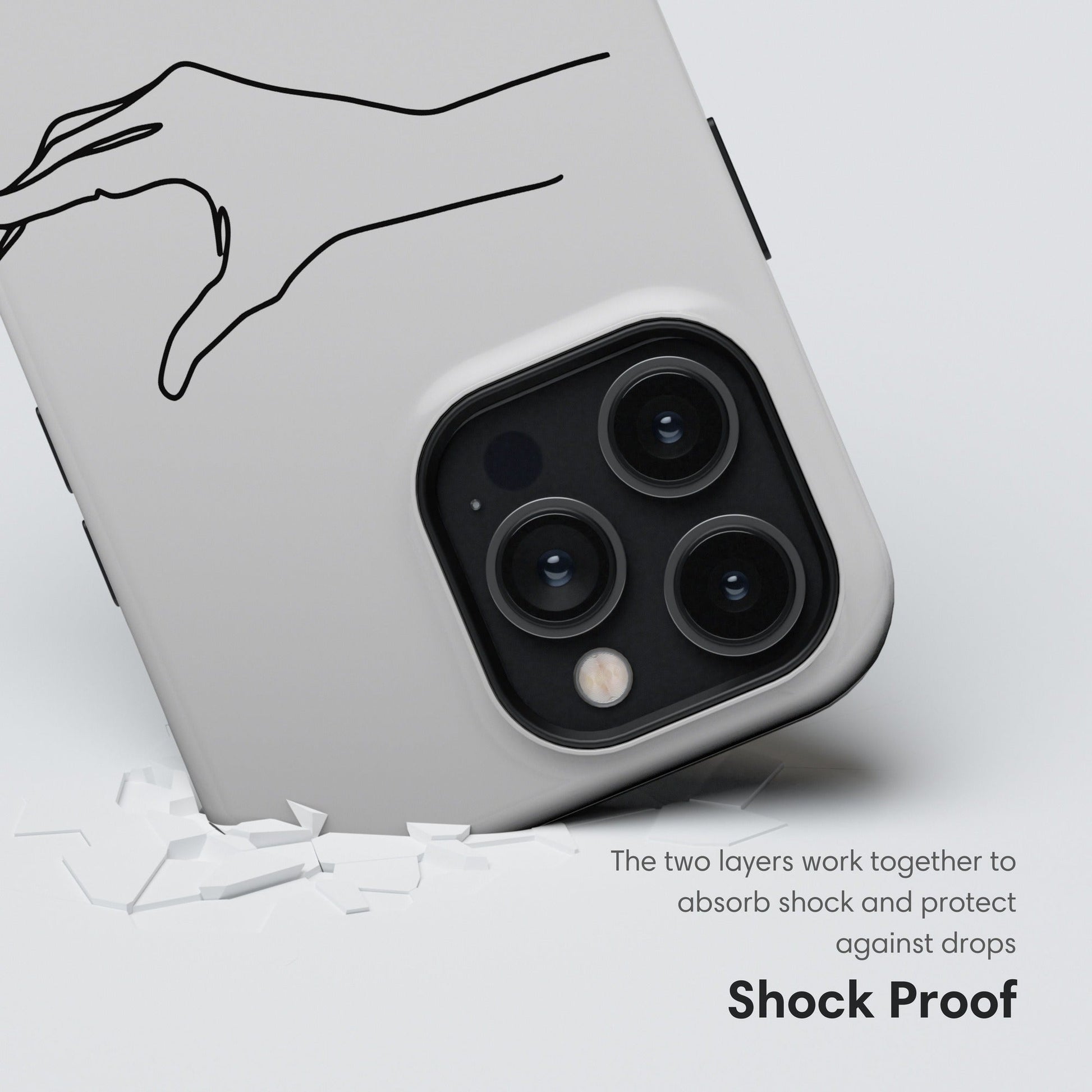 White Couple Left Hand Tough Case shockproof