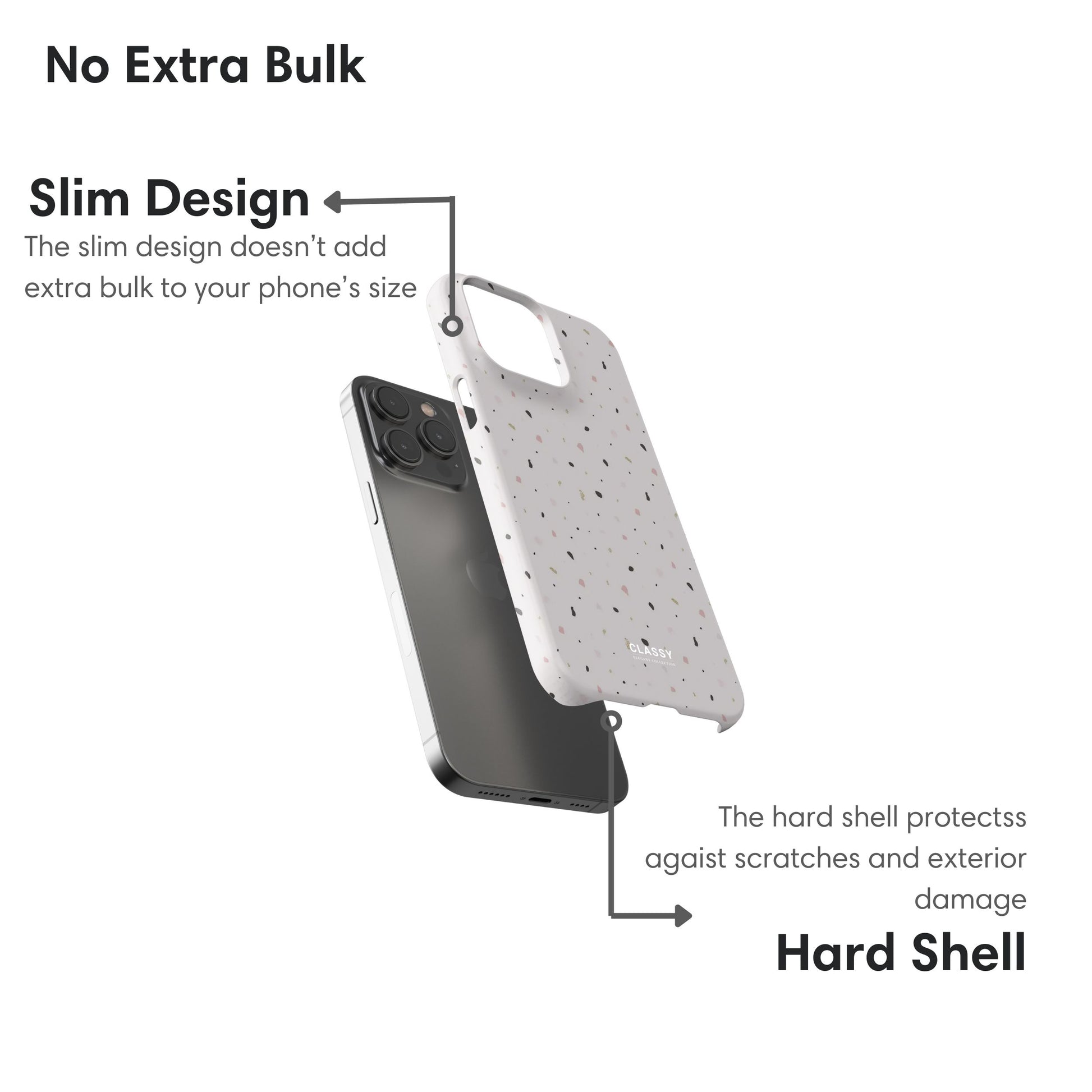 White Dots Snap Case layers