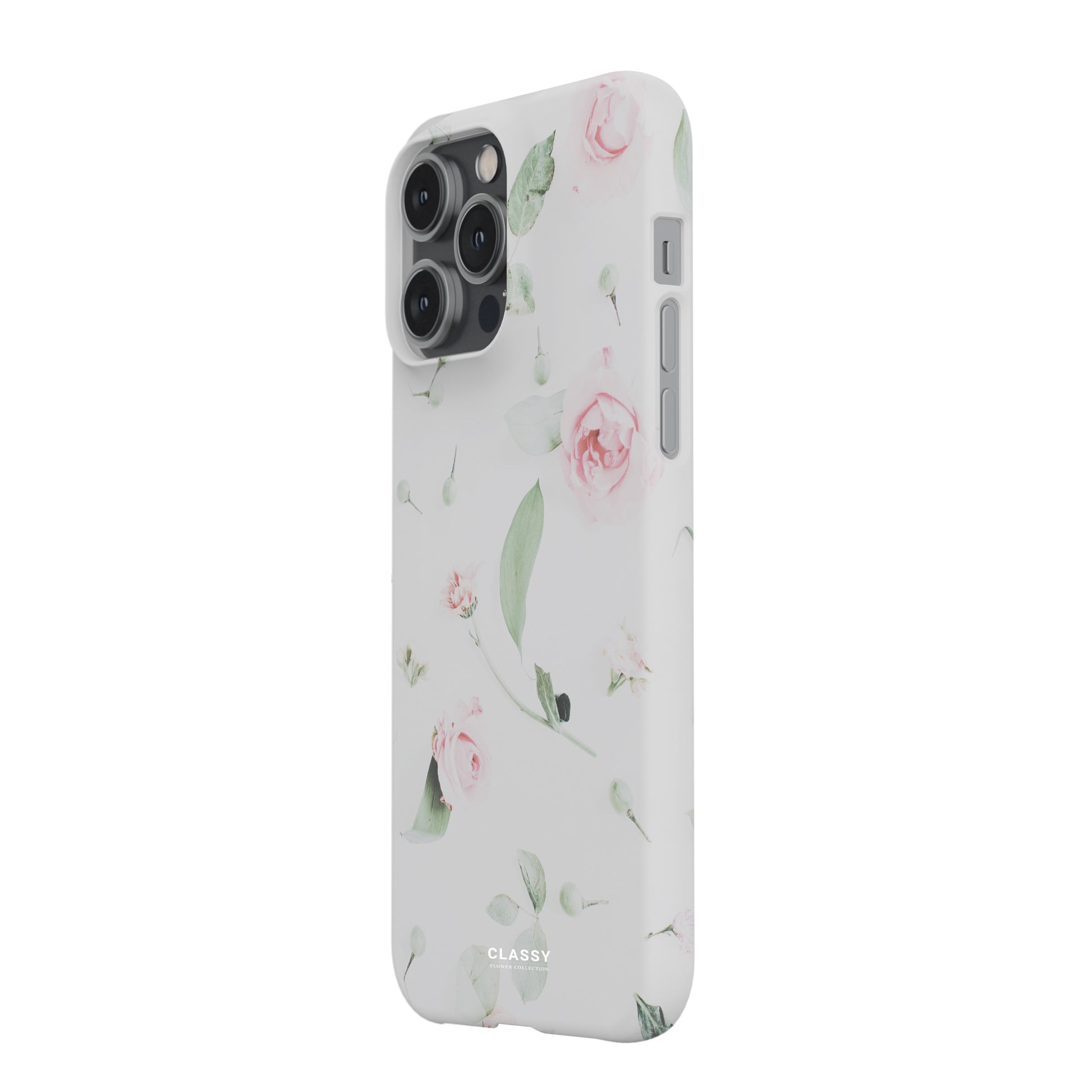 White Flower Snap Case side