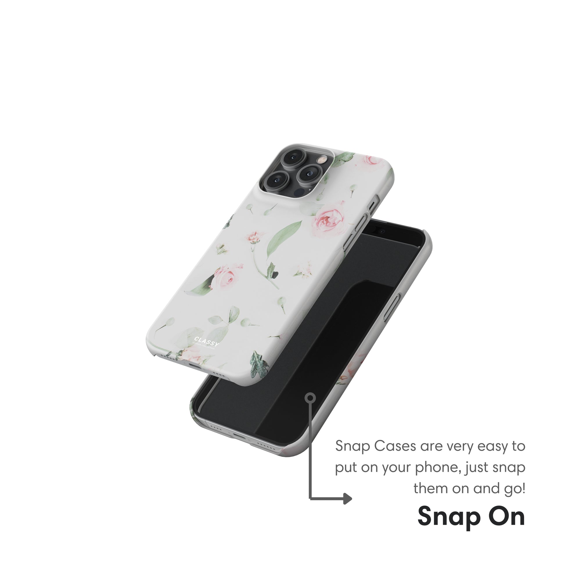 White Flower Snap Case snap on