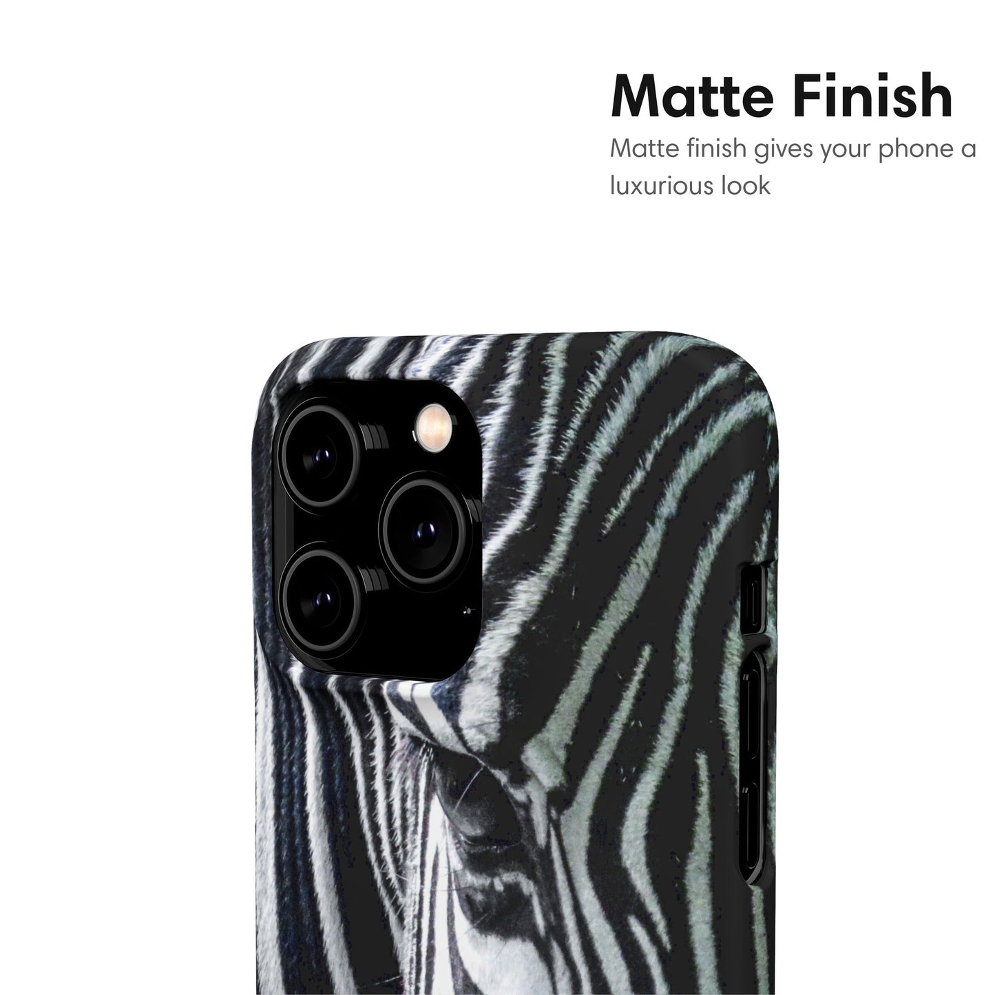 Zebra Head Snap Case matte