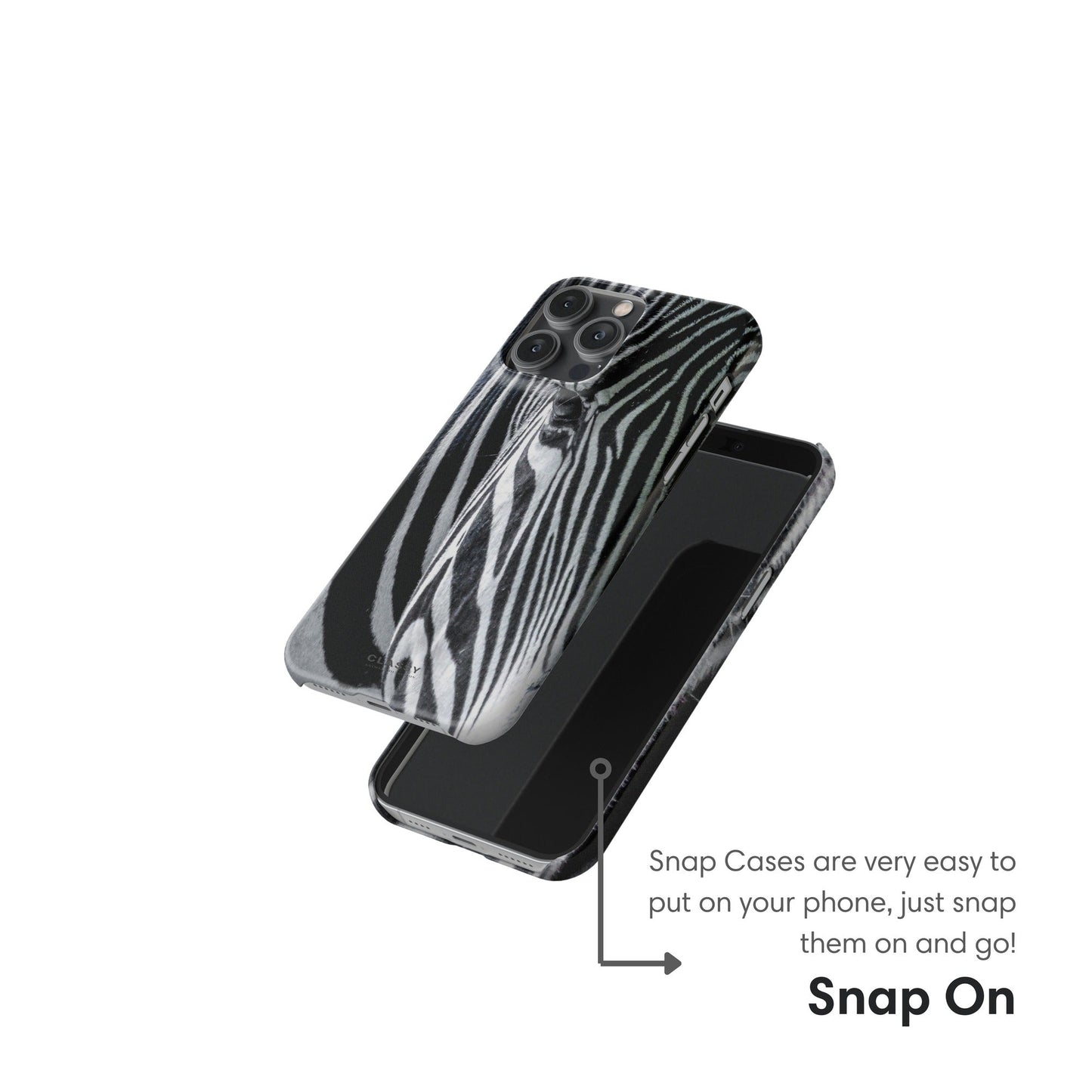 Zebra Head Snap Case snap on