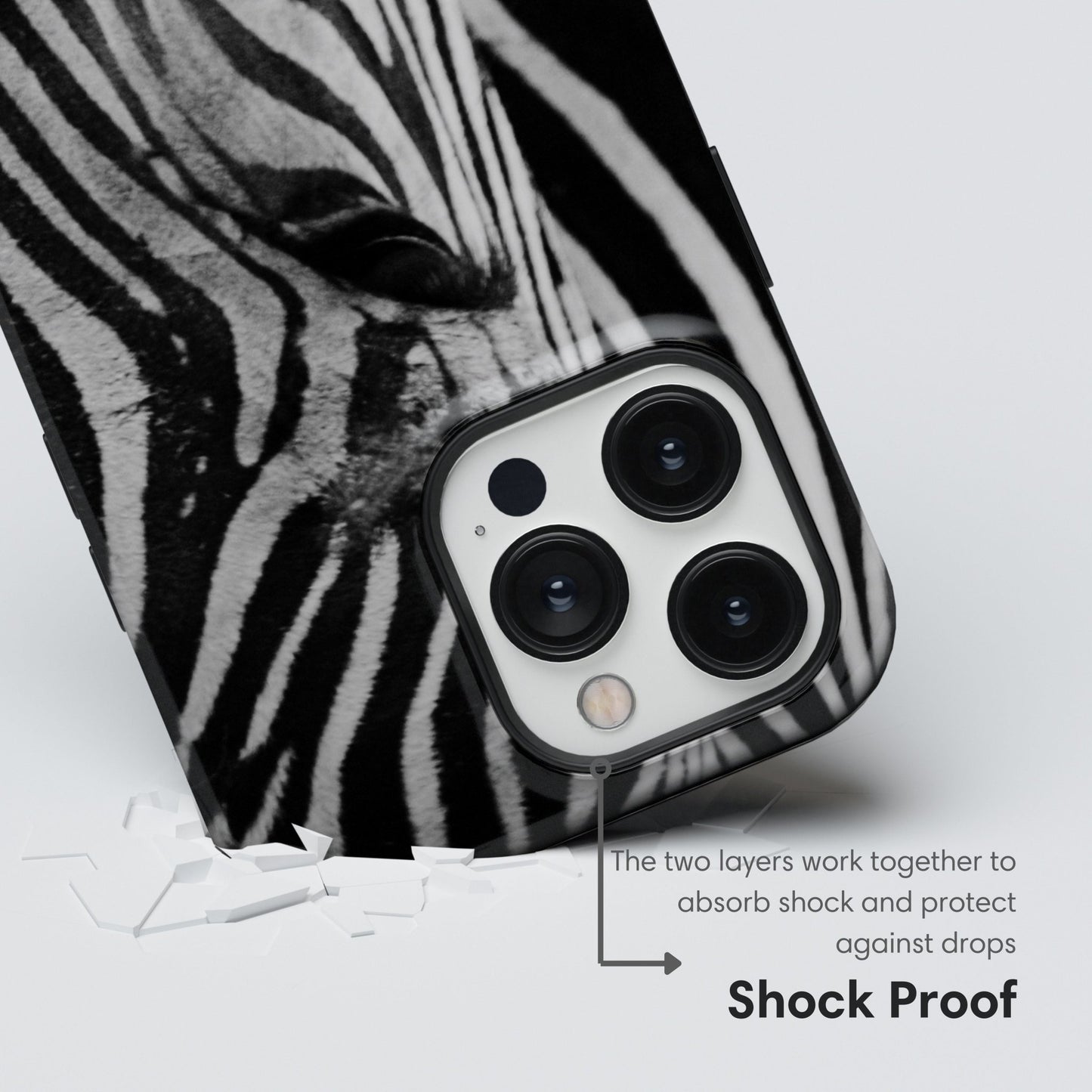 Zebra Head Tough Case shockproof