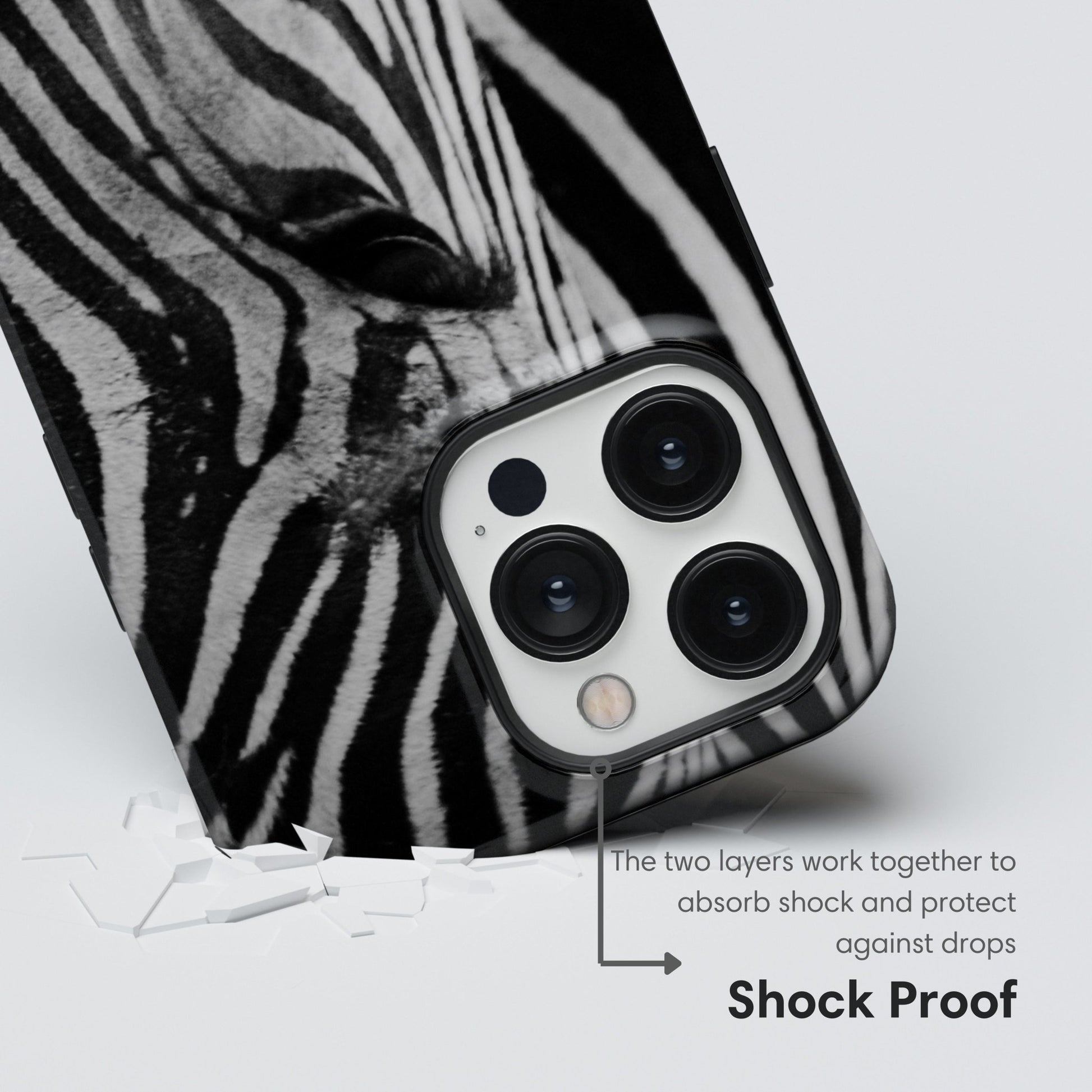 Zebra Head Tough Case shockproof