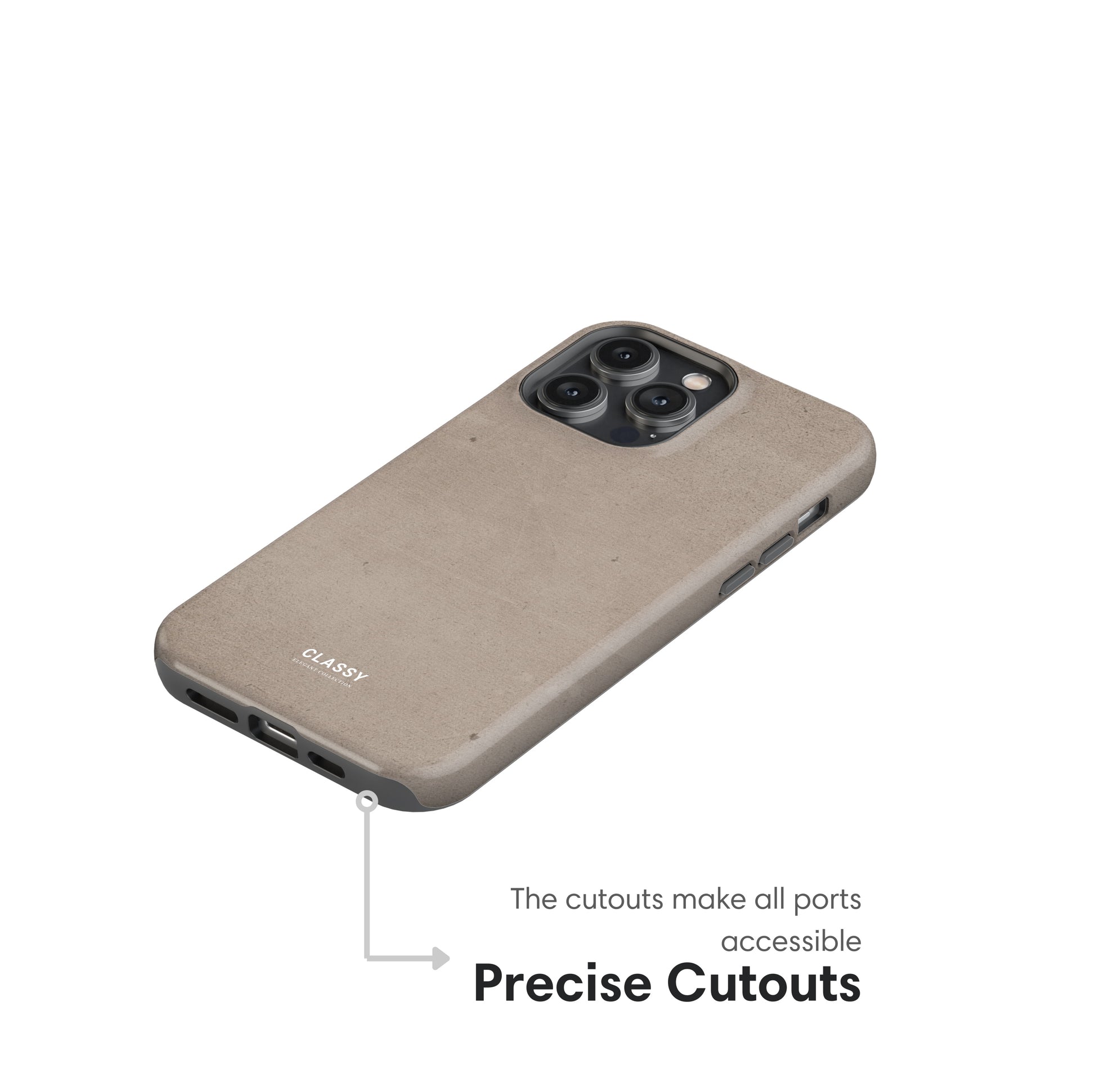 Beige Elegant Tough Case cutouts