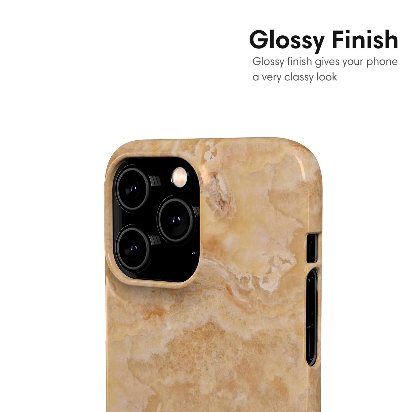 Beige Marble Snap Case - Classy Cases - Phone Case - iPhone 17 - Glossy -
