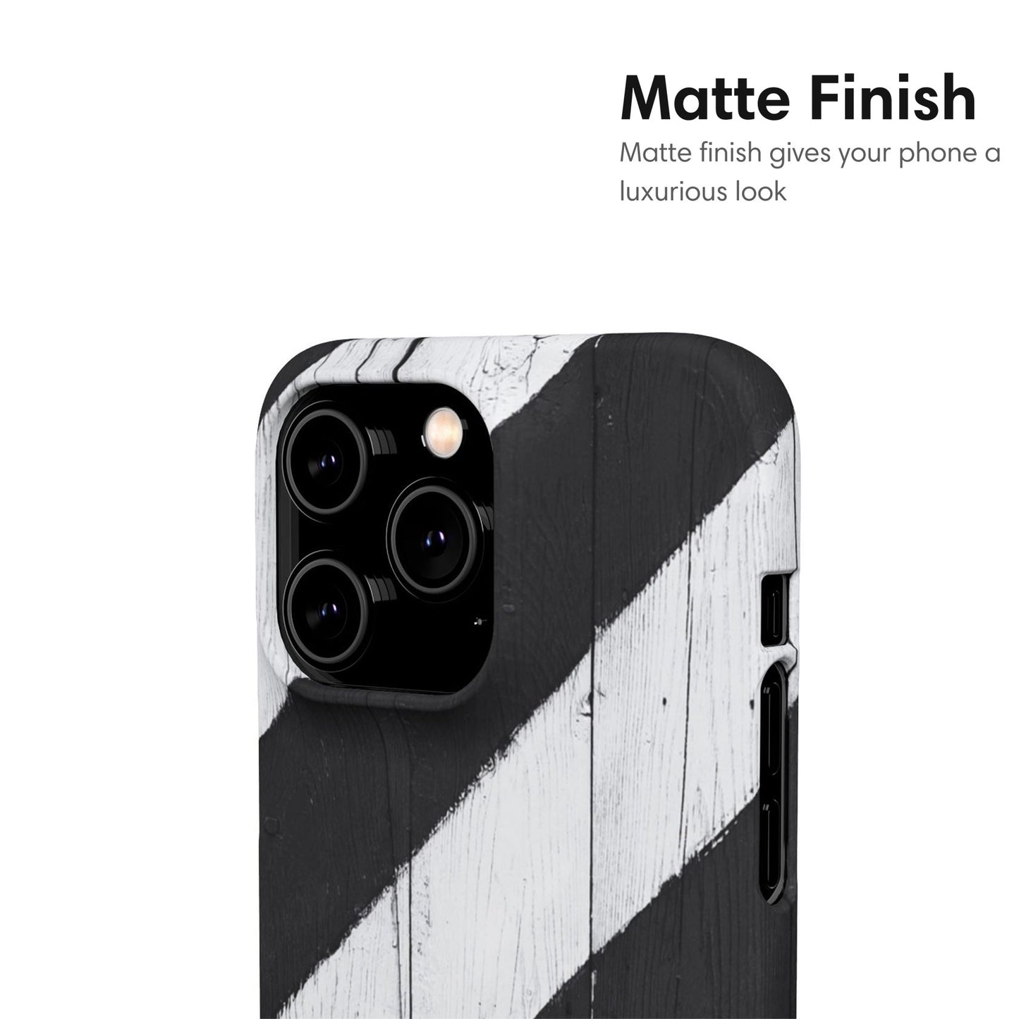 Black and White Chevron Pattern Snap Case - Classy Cases - Phone Case - iPhone 17 - Glossy -