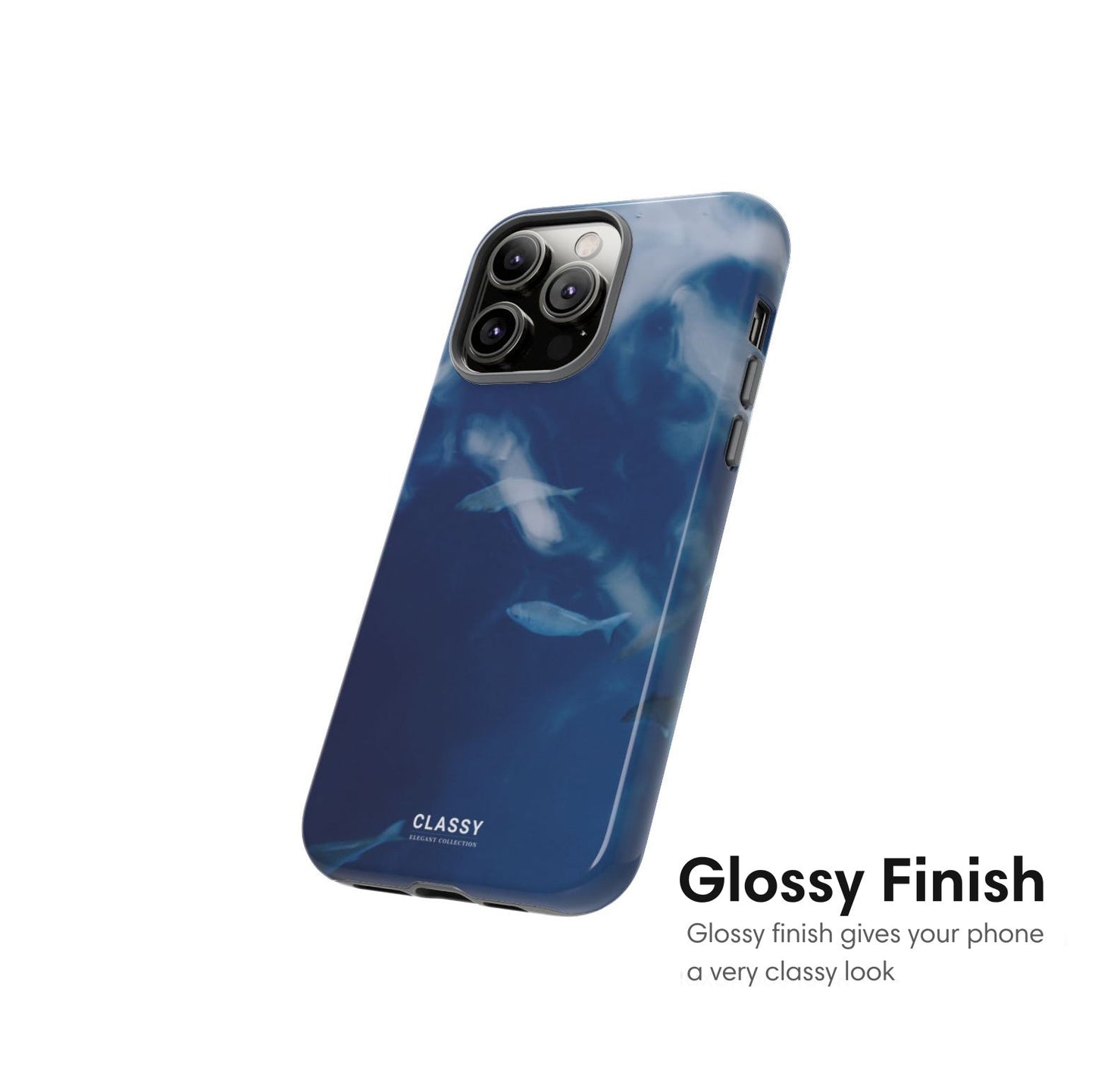 Blue Elegant Ocean Tough Case - Classy Cases - Phone Case - iPhone 17 - Glossy -