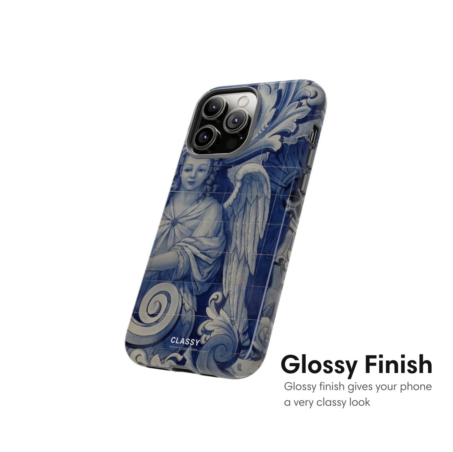 Blue Medieval Art Tough Case - Classy Cases - Phone Case - iPhone 17 - Glossy -