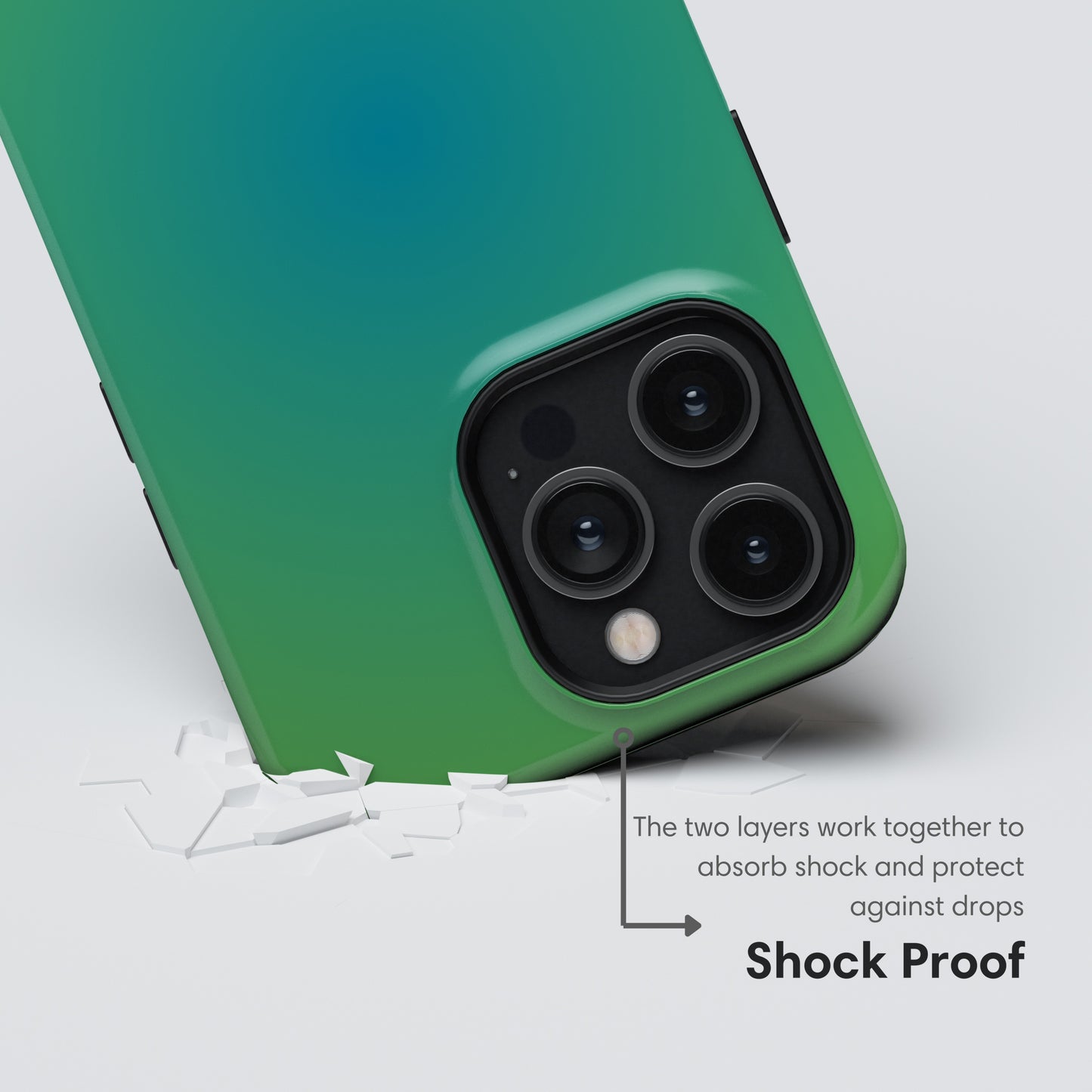 Green and Blue Ombre Tough Case shockproof