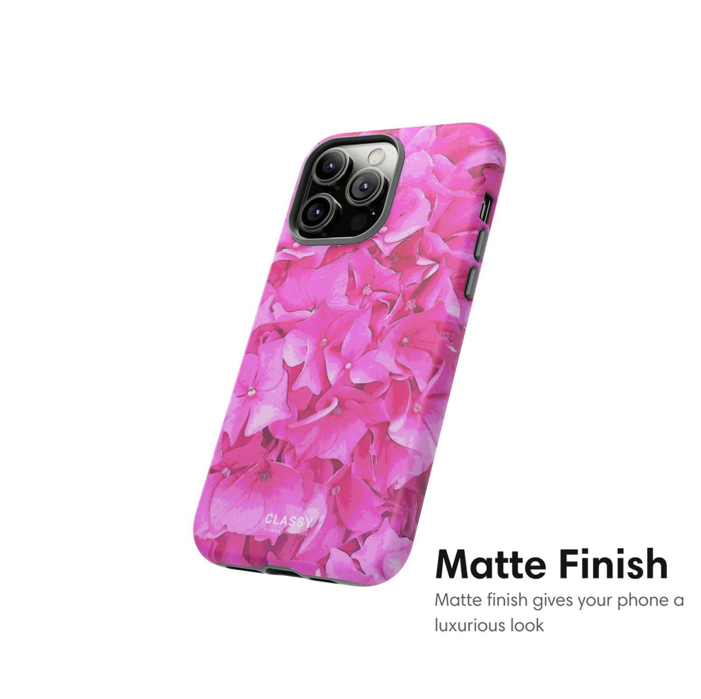 Bright Pink Flowers Tough Case - Classy Cases - Phone Case - iPhone 17 - Glossy -