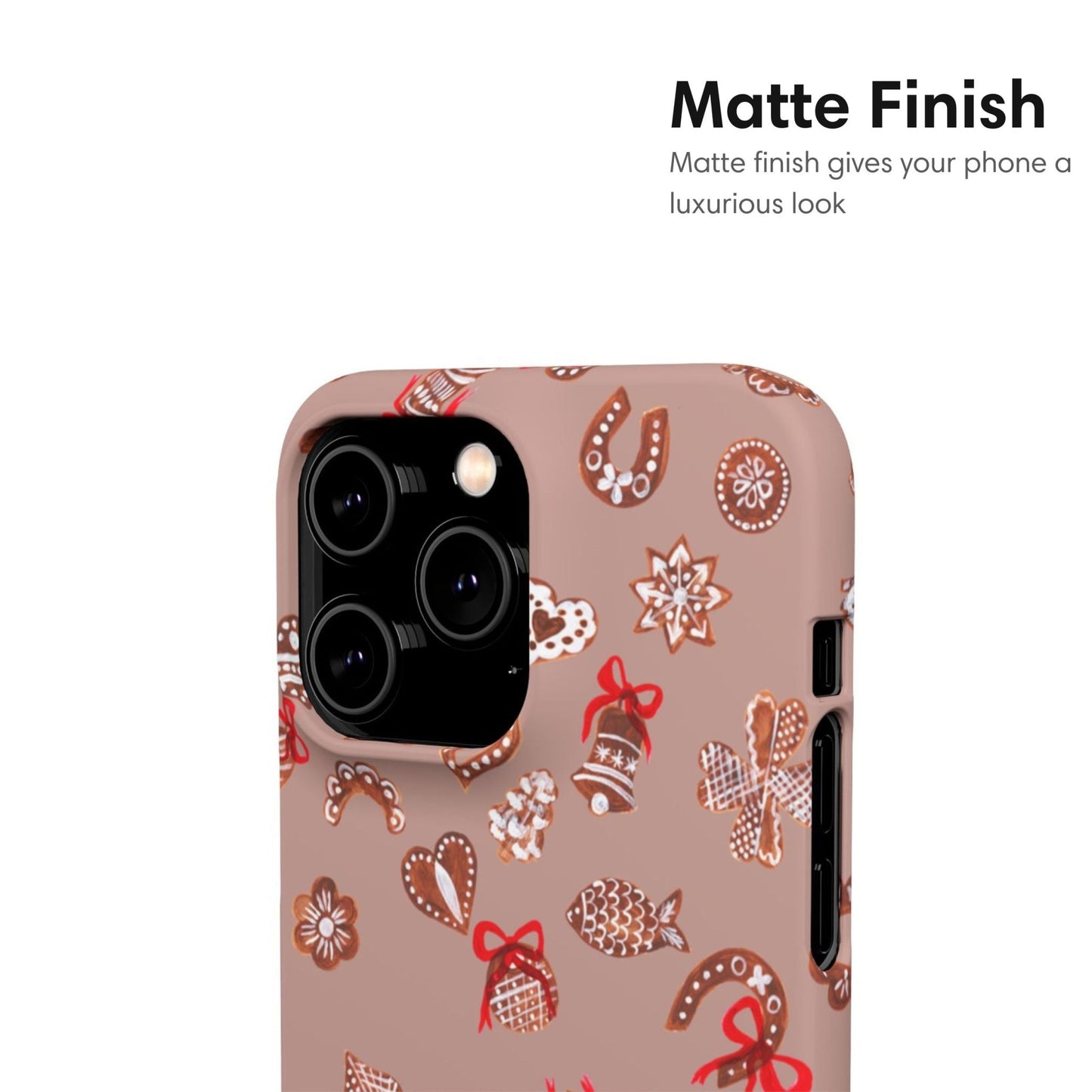 Brown Christmas Snap Case - Classy Cases - Phone Case - iPhone 17 - Glossy -