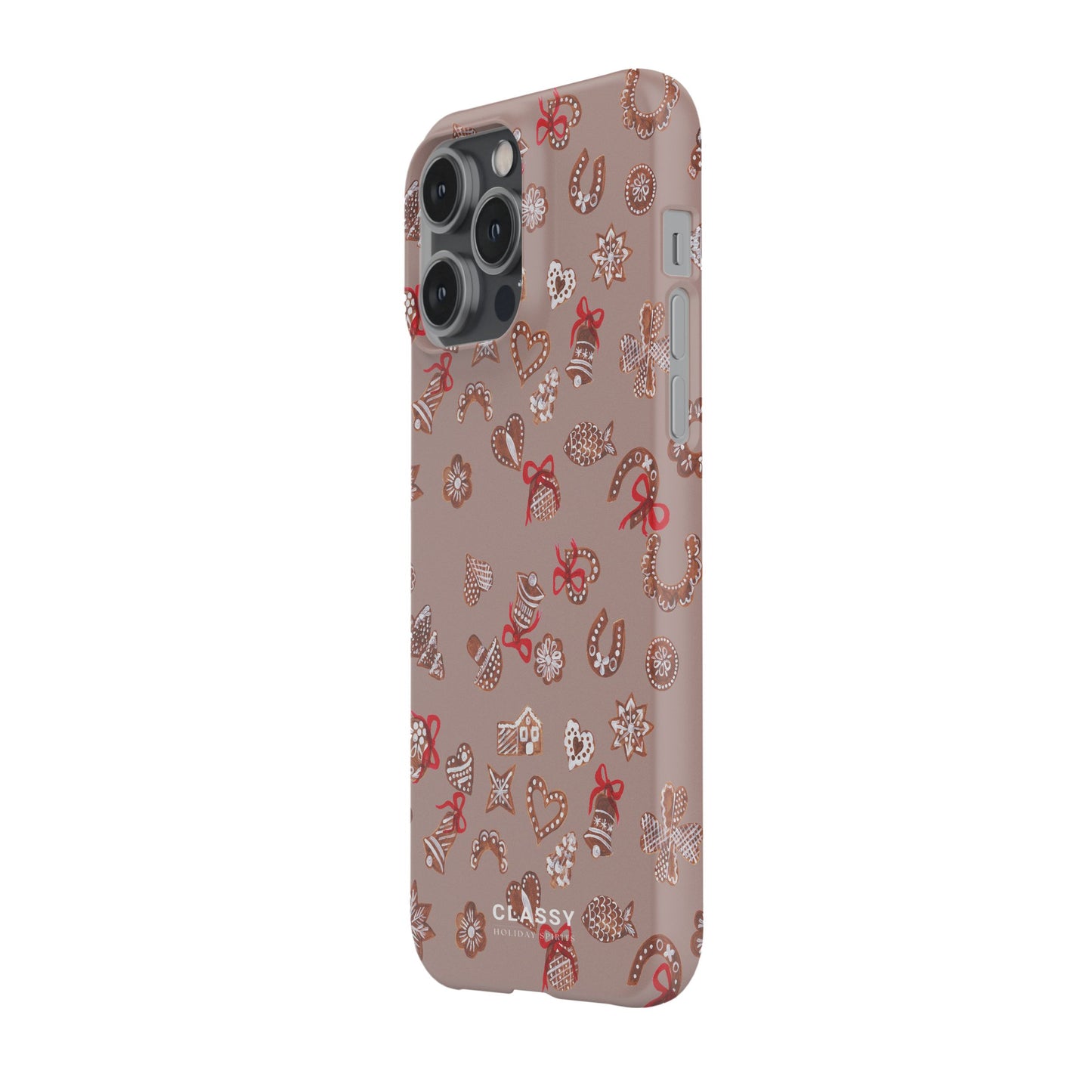 Brown Christmas Snap Case side