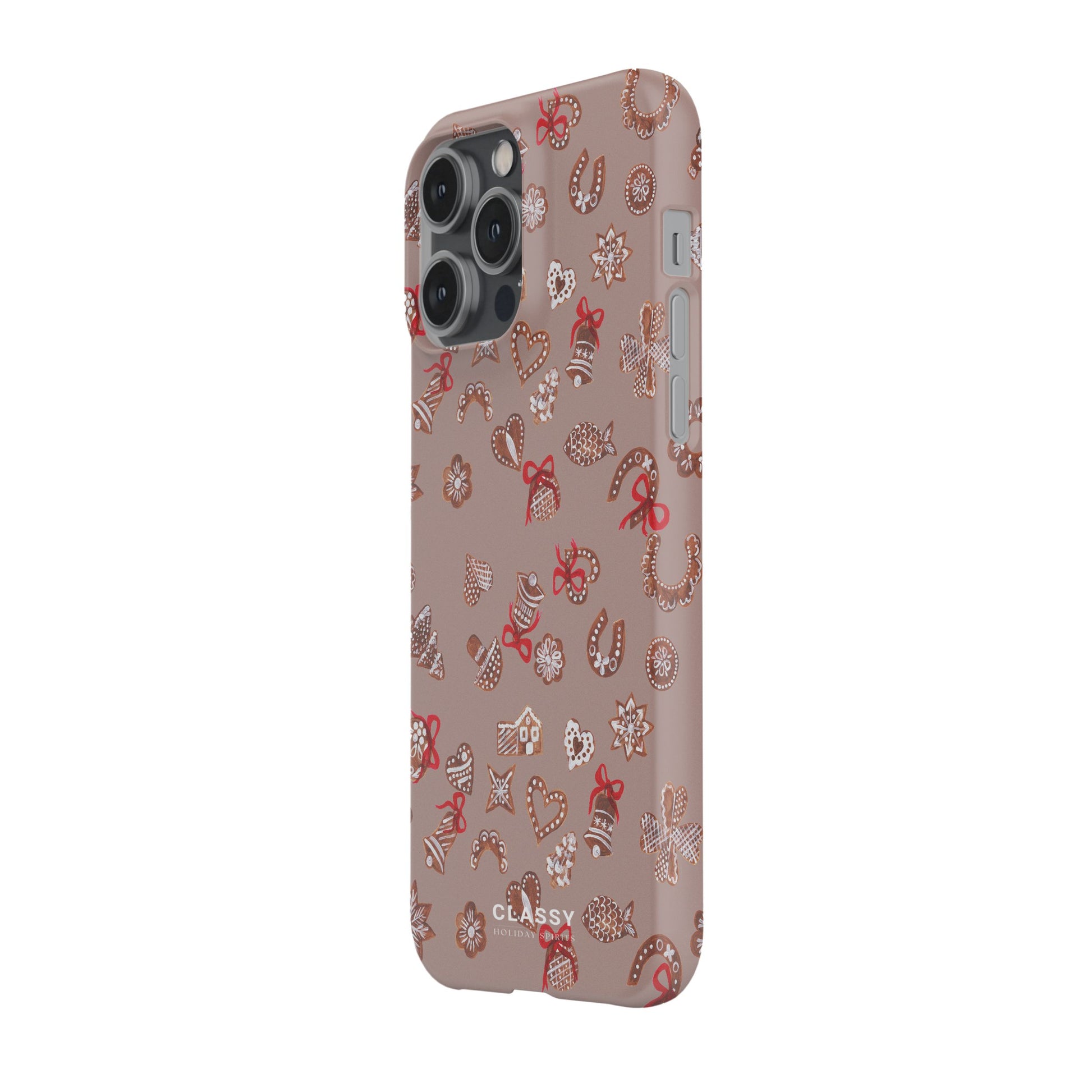 Brown Christmas Snap Case side