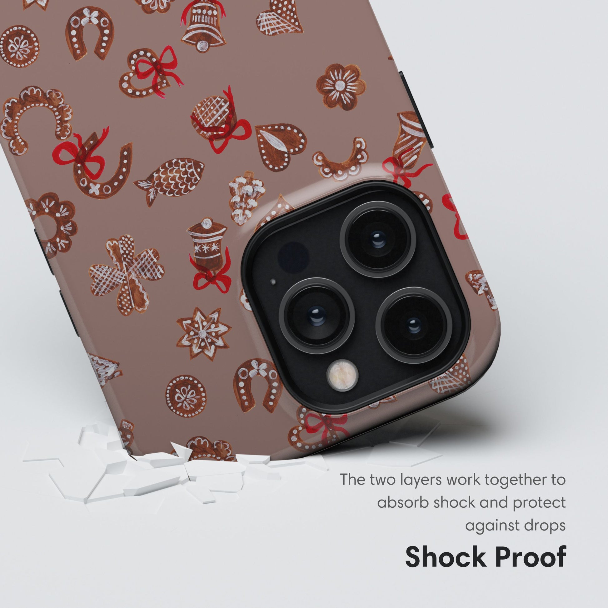 Brown Christmas Tough Case shockproof