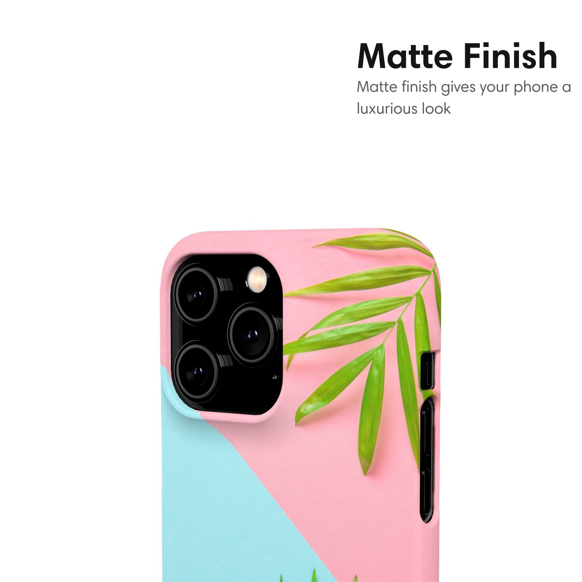 Colorblock Palm Leaves Snap Case matte