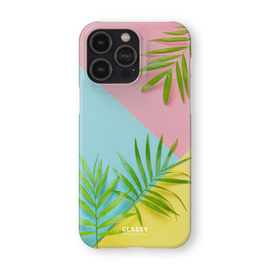 Colorblock Palm Leaves Snap Case front
