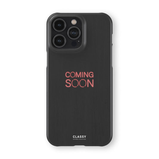 Coming Soon Black Snap Case front