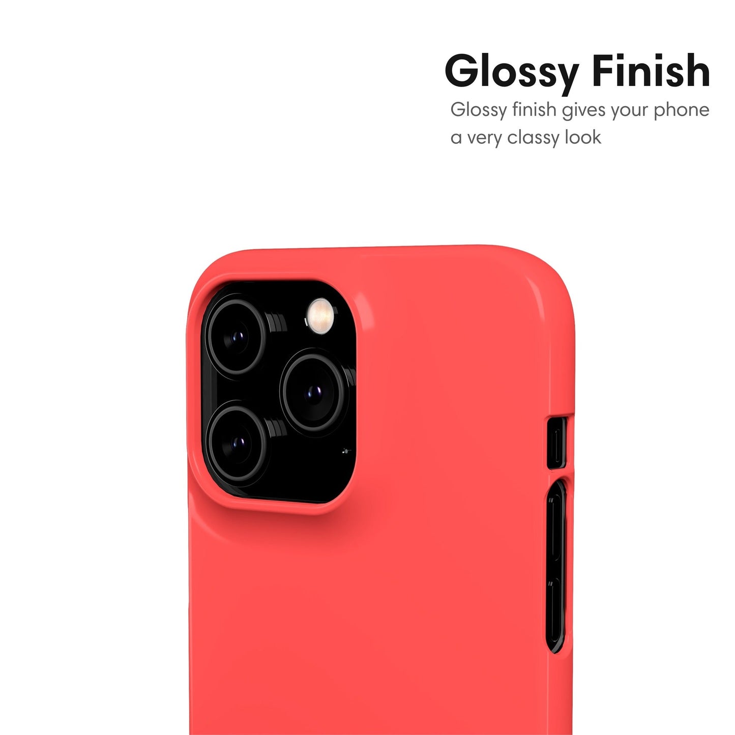 Coral Red Snap Case - Classy Cases - Phone Case - iPhone 17 - Glossy -
