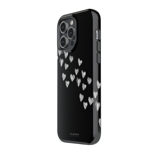Couple Hearts Tough Case - Black - Classy Cases - Phone Case - iPhone 17 - Glossy -