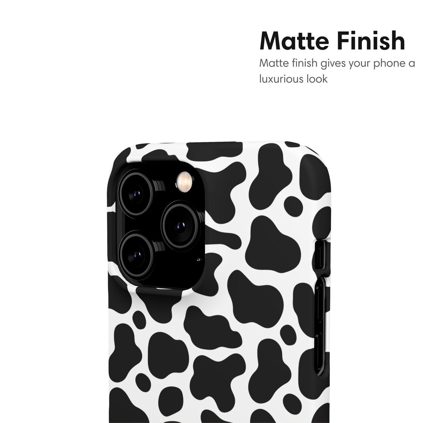 Cow Print Snap Case - Classy Cases - Phone Case - iPhone 17 - Glossy -