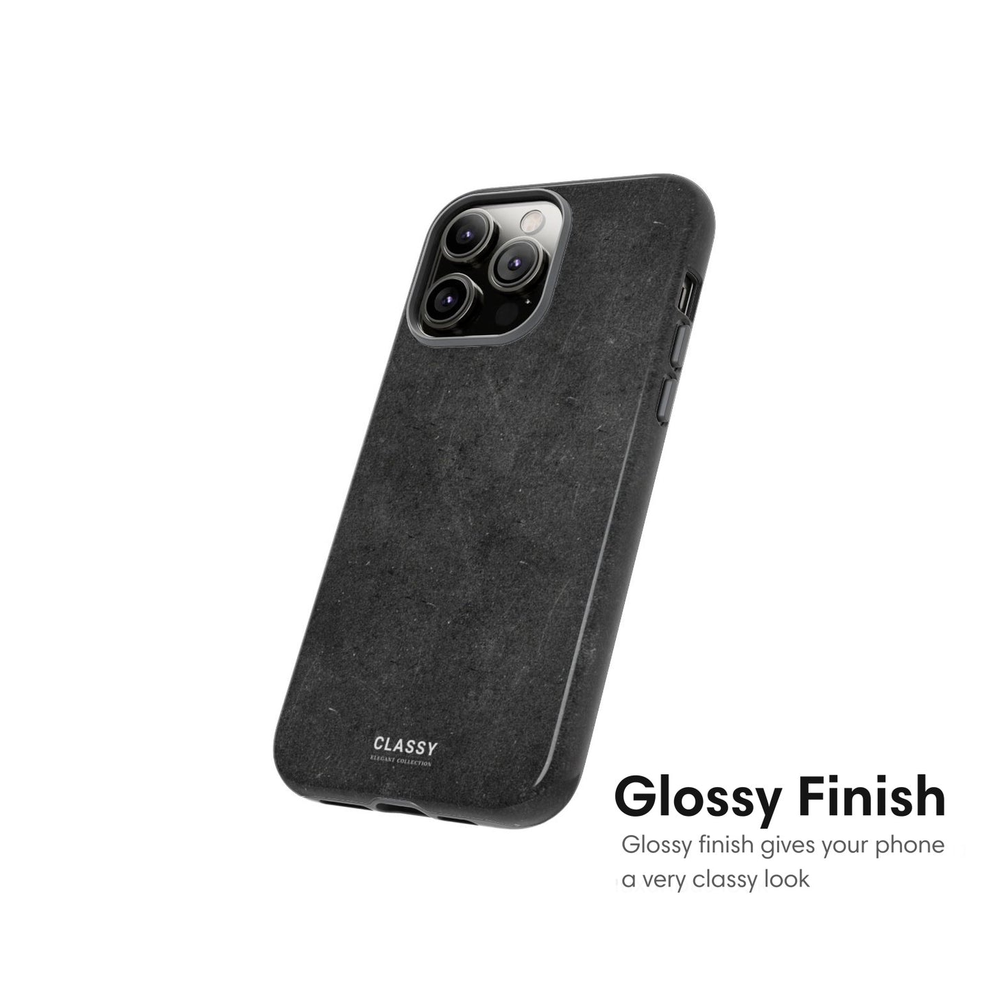 Dark Gray Elegant Tough Case glossy